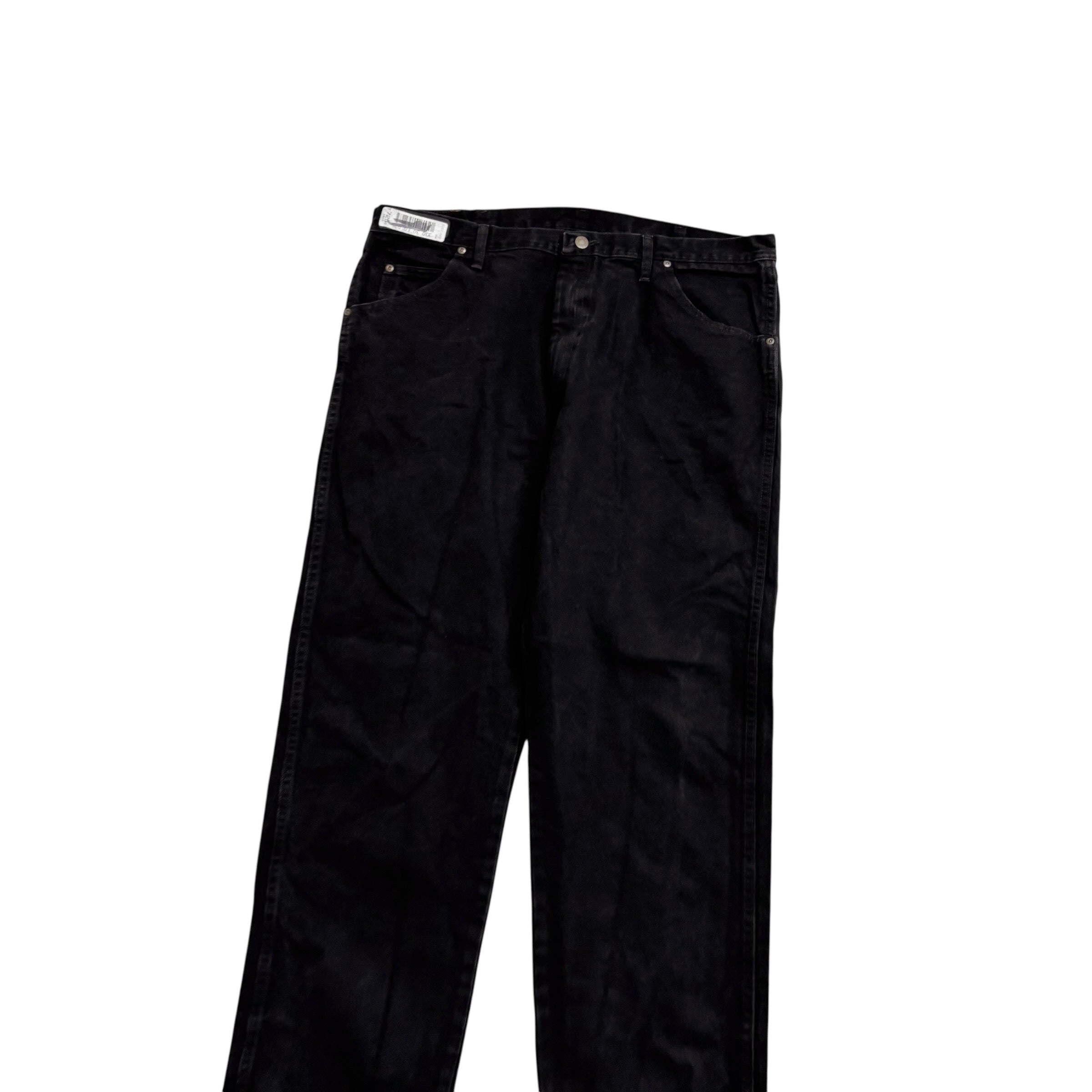 Wrangler Jeans W40 L34 Mens Black Relaxed Tapered Fit Vintage Denim