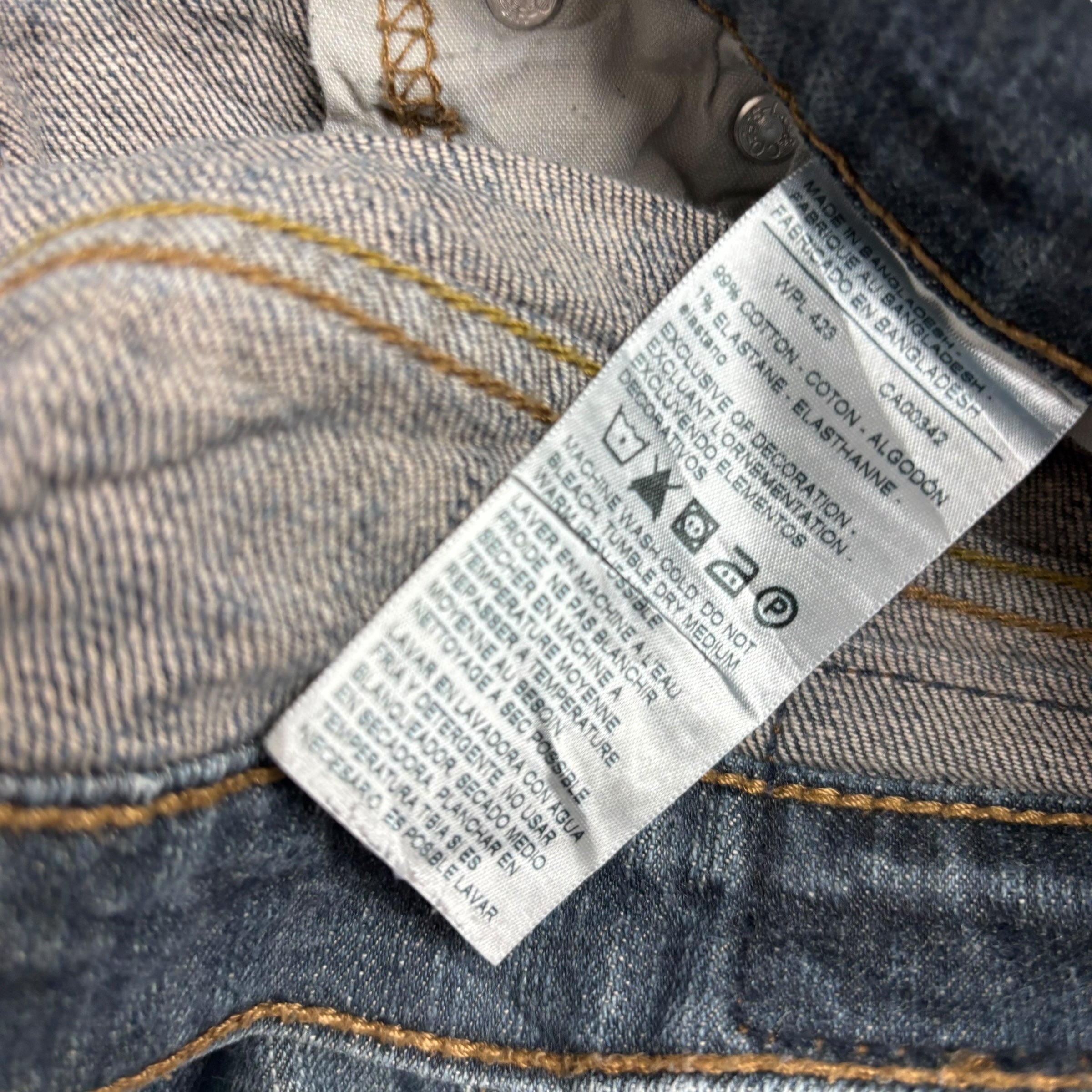 Levis Signature Jeans W34 L34 Mens Dark Blue Regular Straight Fit Stretch