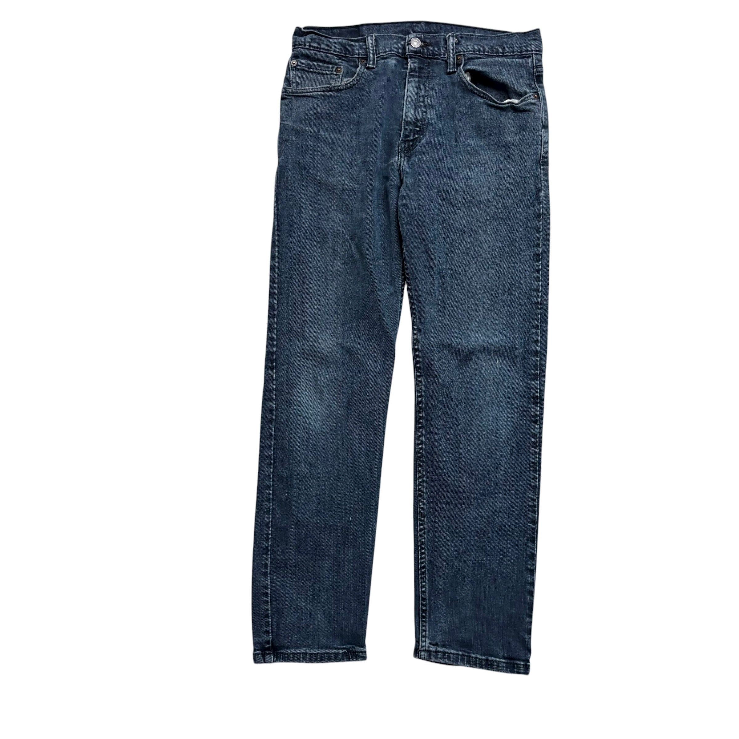 Levis 502 Jeans W32 L28 Mens Navy Blue Regular Tapered Fit Stretch Denim