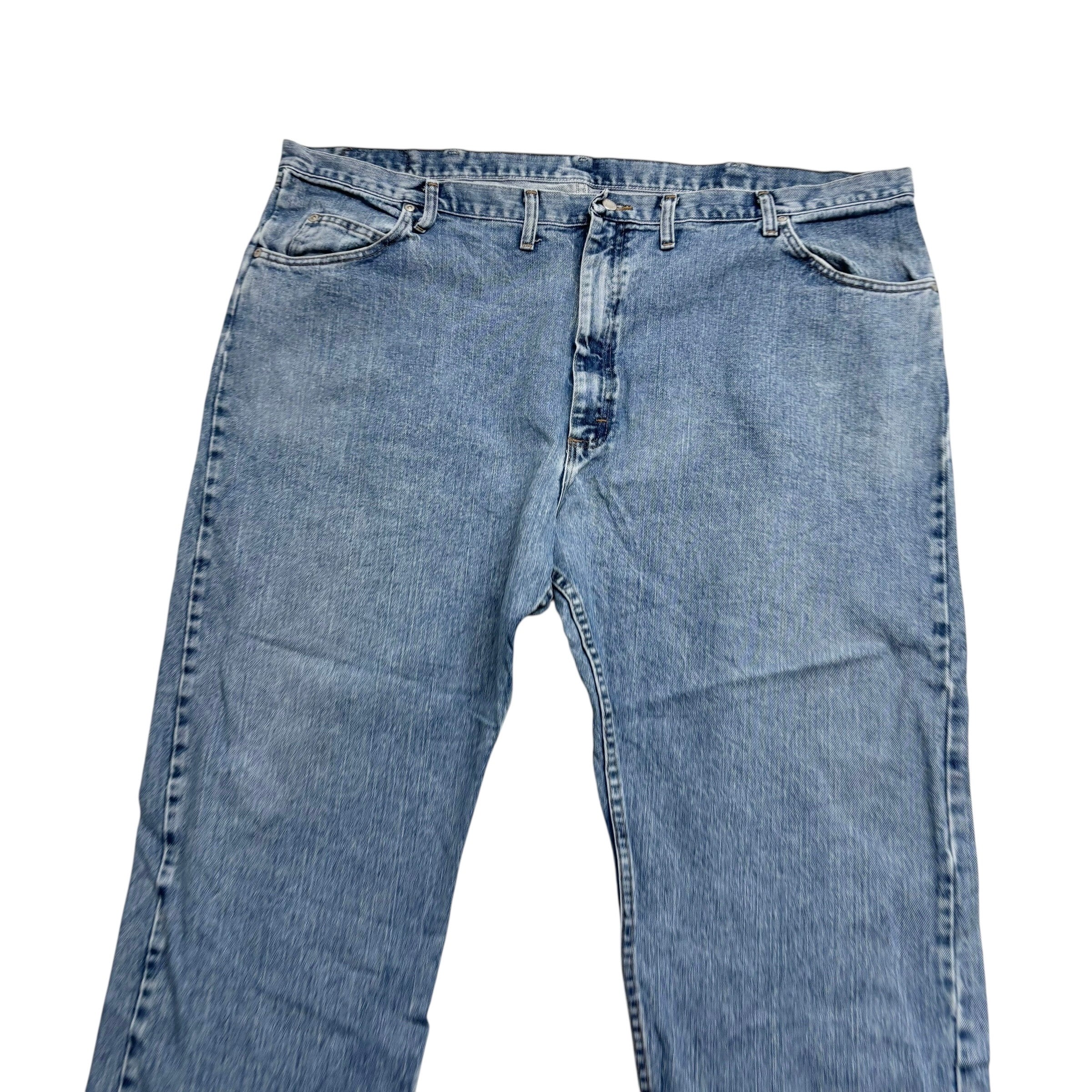 Wrangler Jeans W48 L30 Mens Light Blue Relaxed Straight Fit Denim (E)