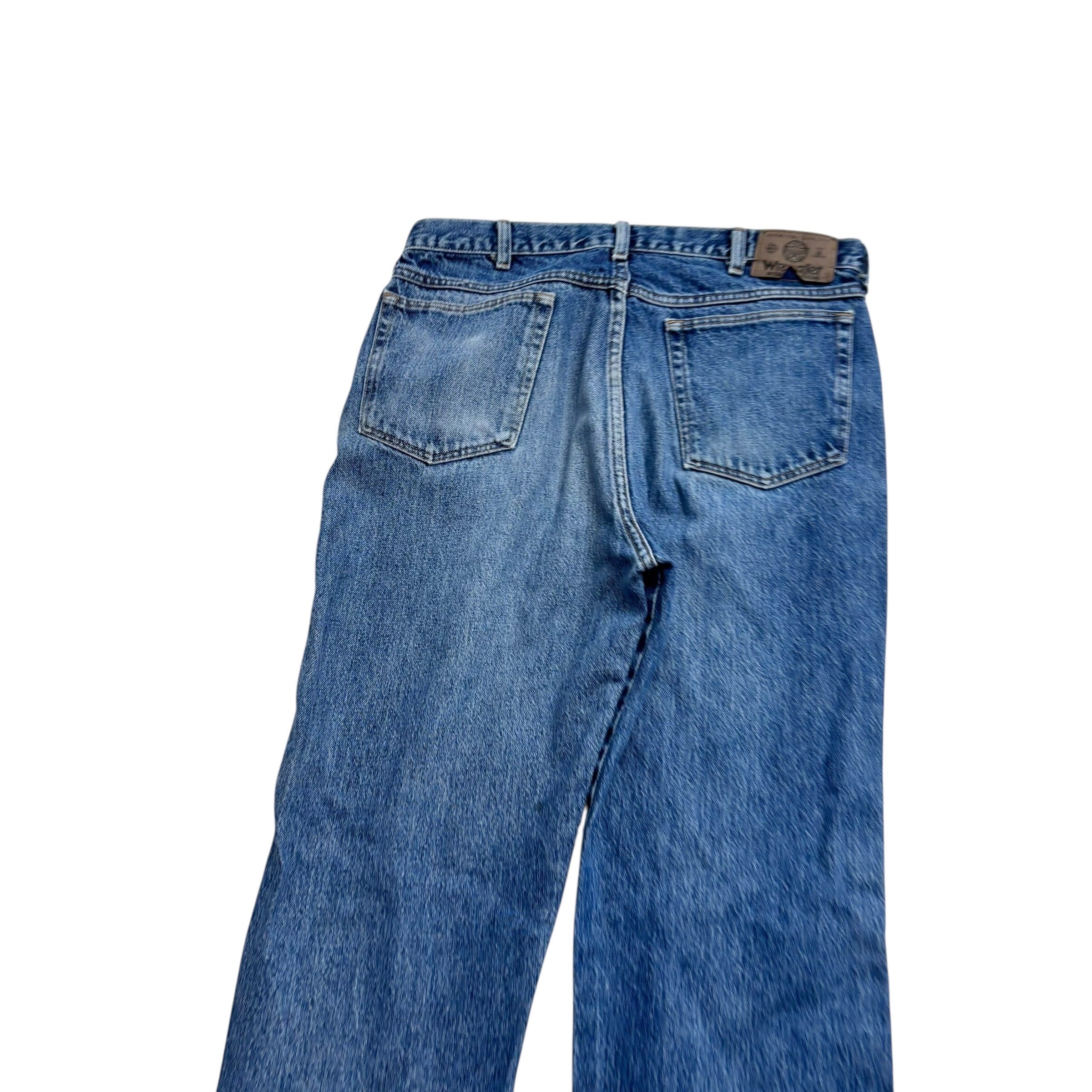 Wrangler Jeans W34 L32 Mens Mid Blue Regular Straight Fit Vintage Denim