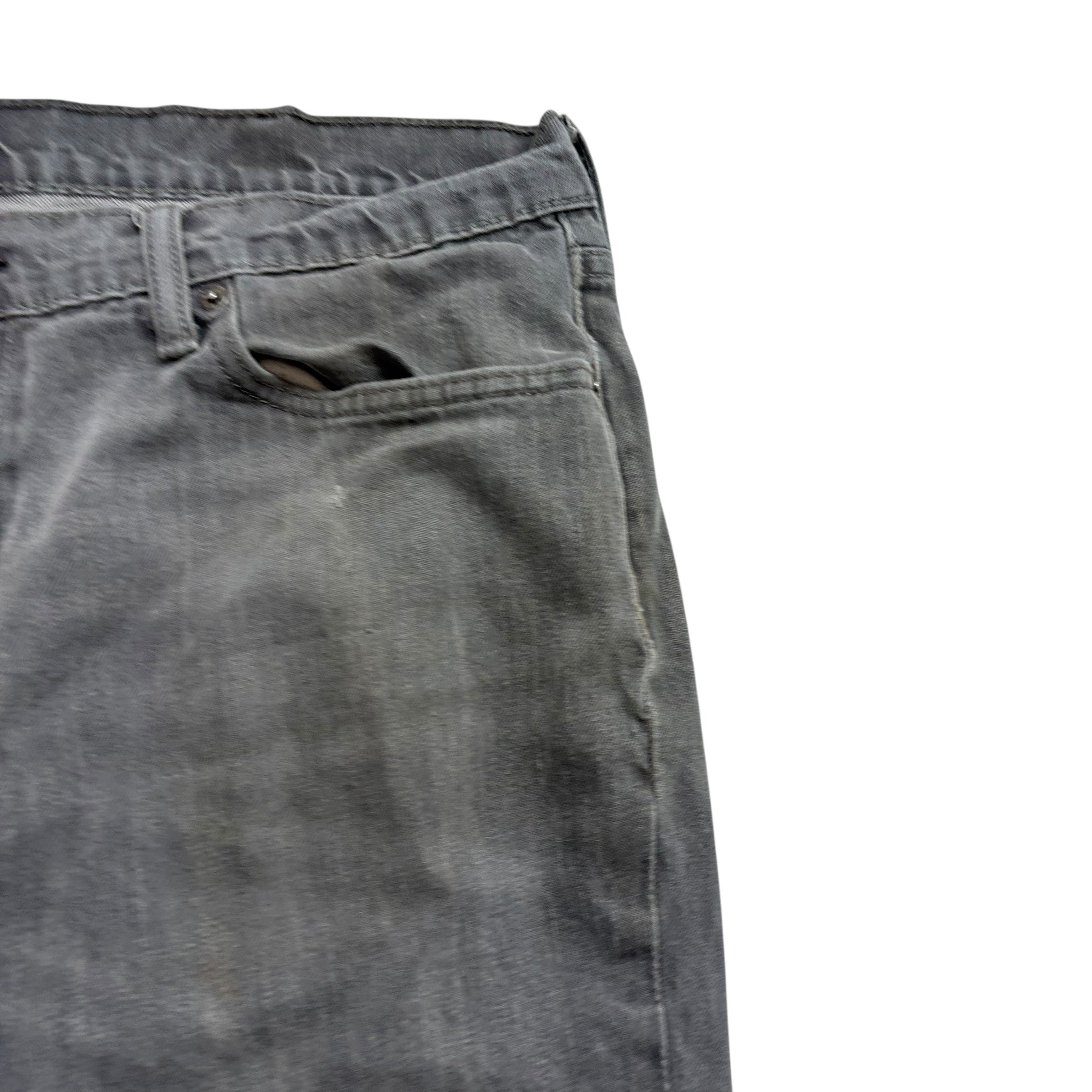 Levis 541 Jeans W38 L31 Mens Grey Athletic Tapered Fit Stretch Denim (F)