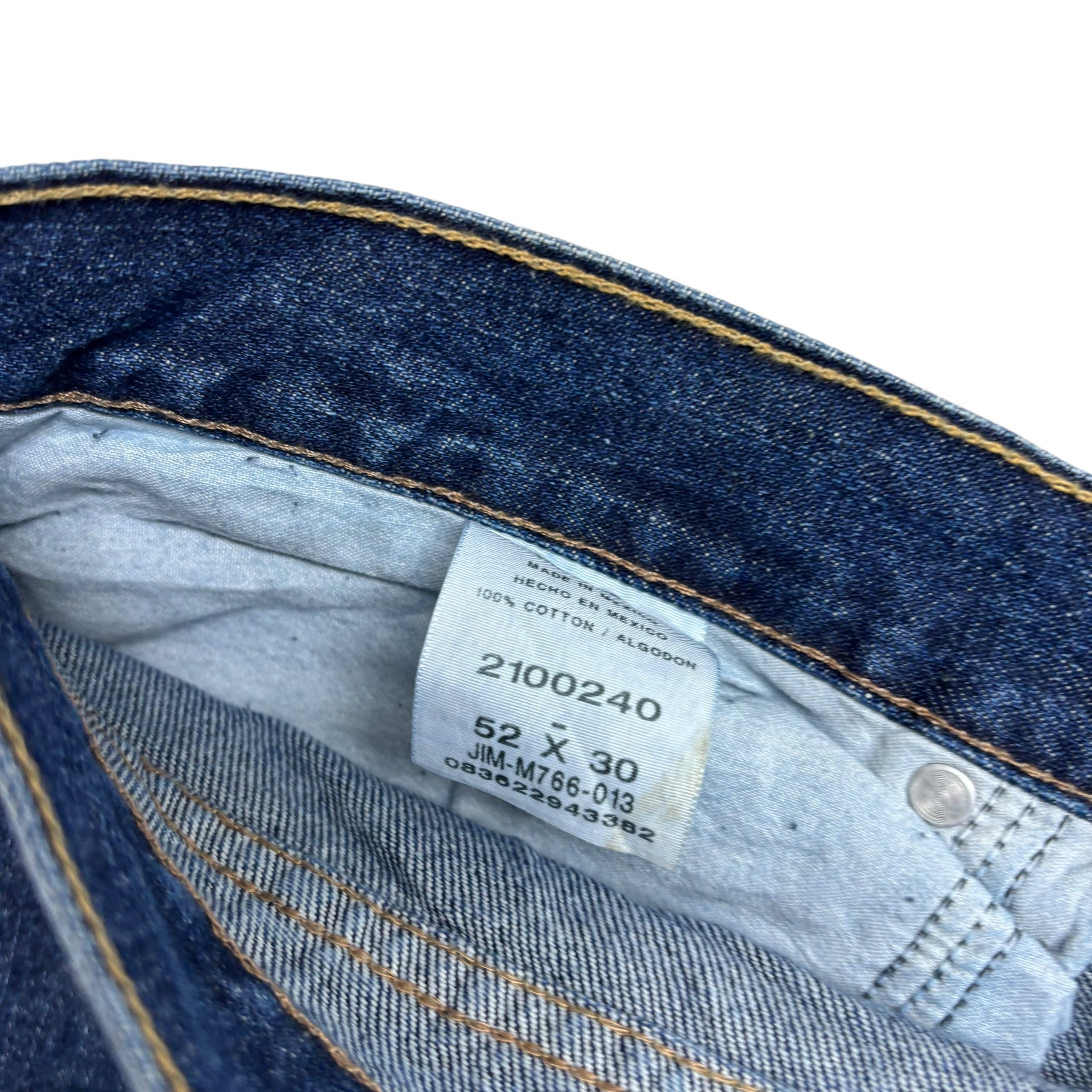 Lee Jeans W52 L30 Mens Dark Blue Regular Straight Fit Vintage Denim (E)