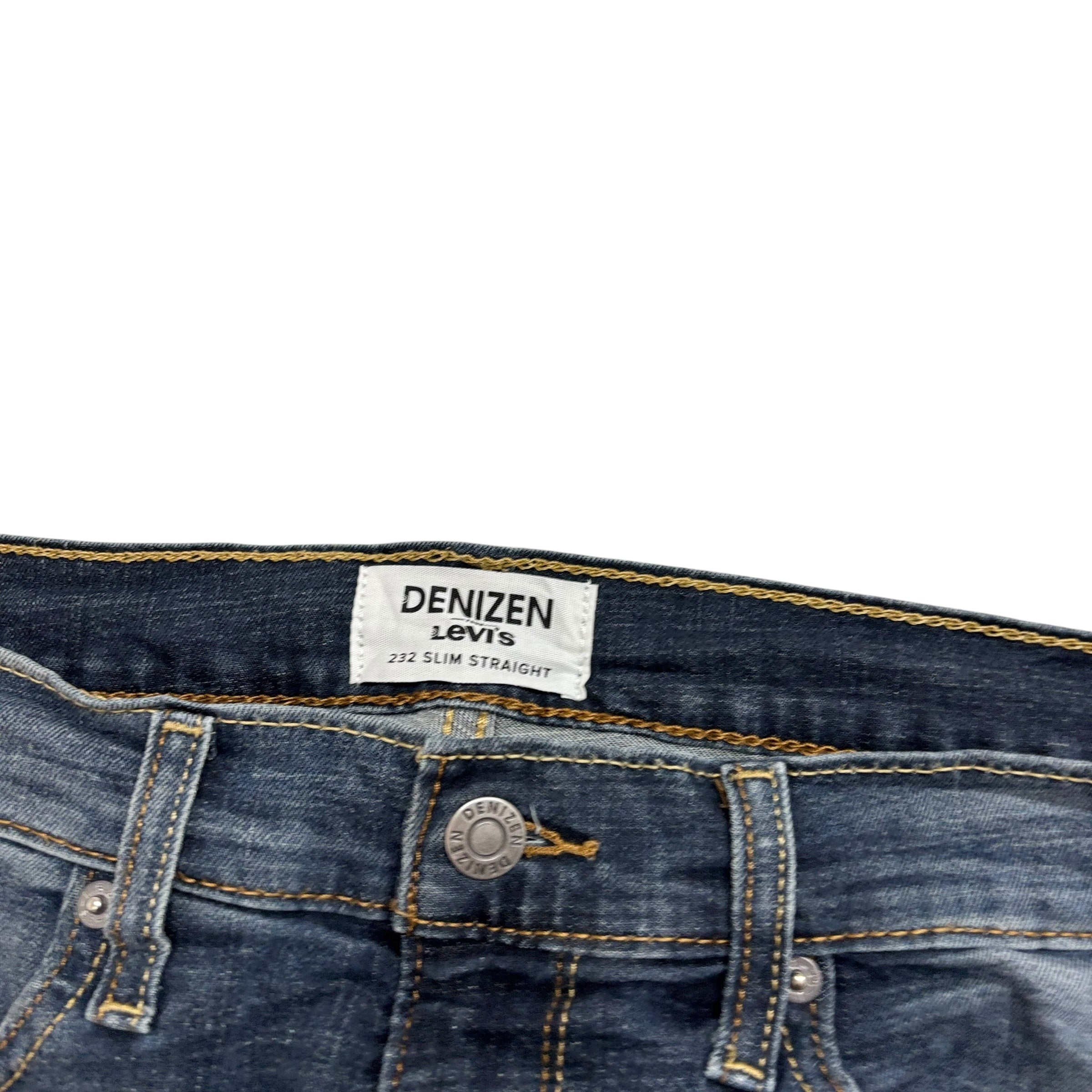 Levis Denizen Jeans W34 L30 Mens Dark Blue Slim Straight Fit Stretch