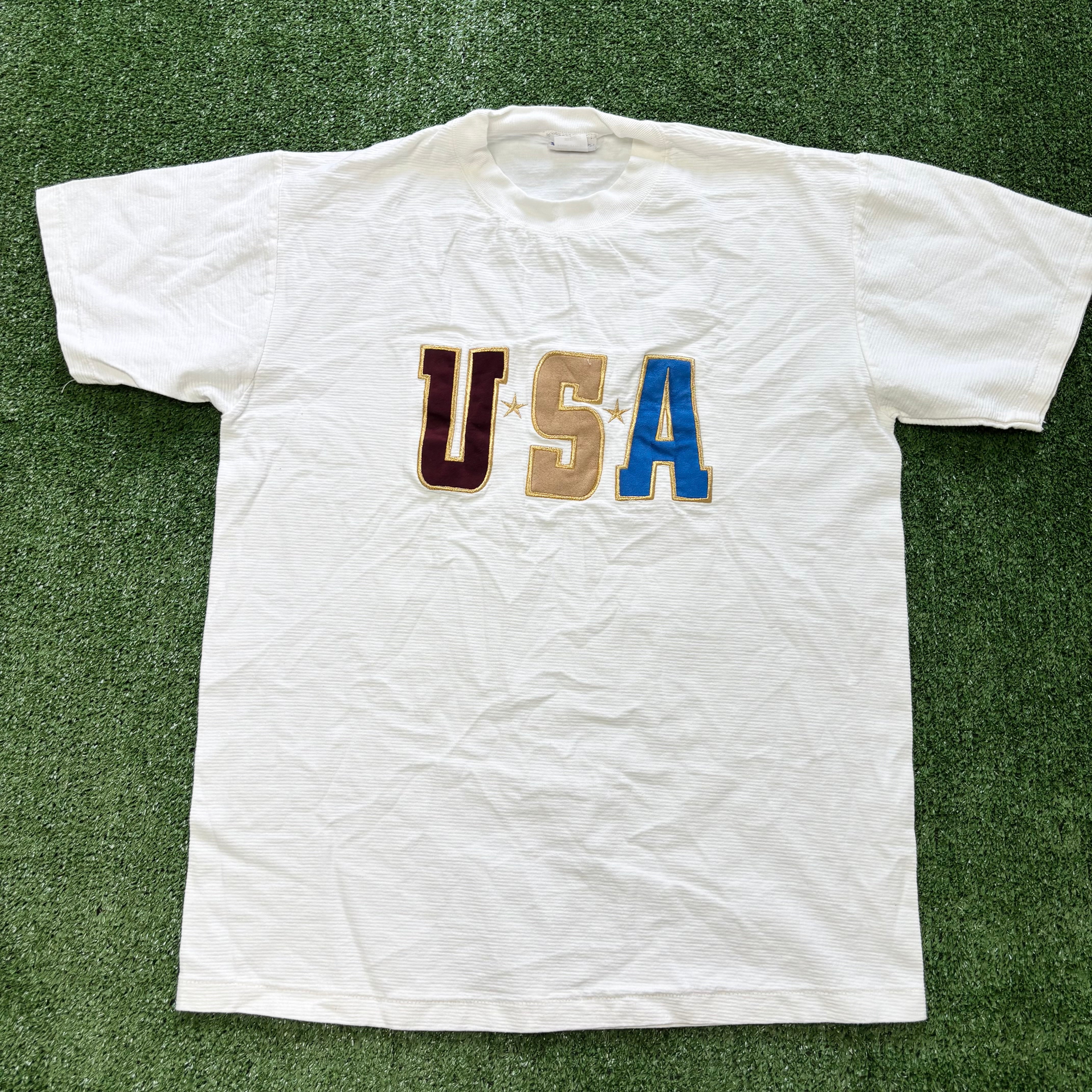 Vintage T Shirt Mens Medium White Single Stitch Graphic Print 90s USA (E)