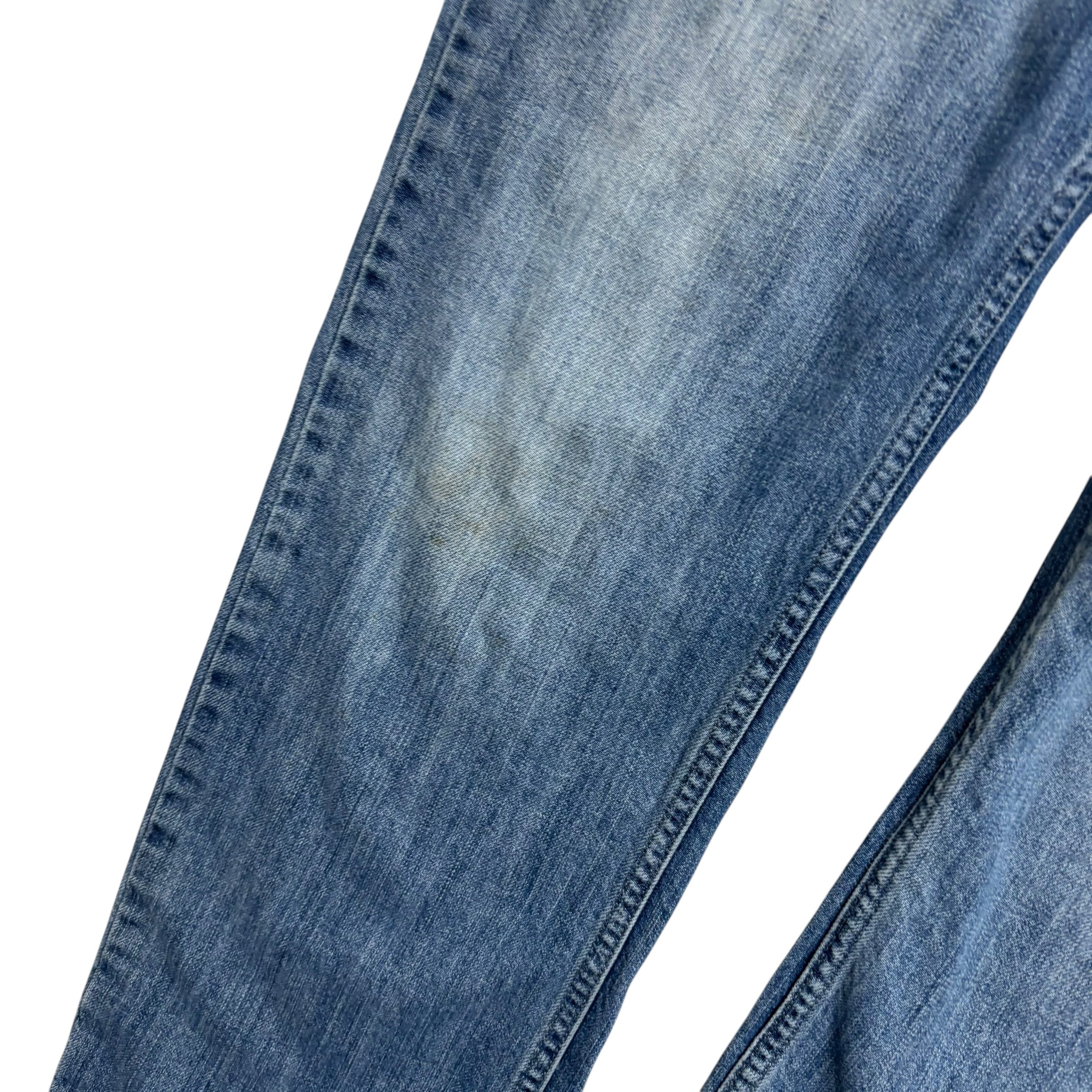 Levis 514 Jeans W34 L29 Mens Mid Blue Regular Straight Fit Denim (F)