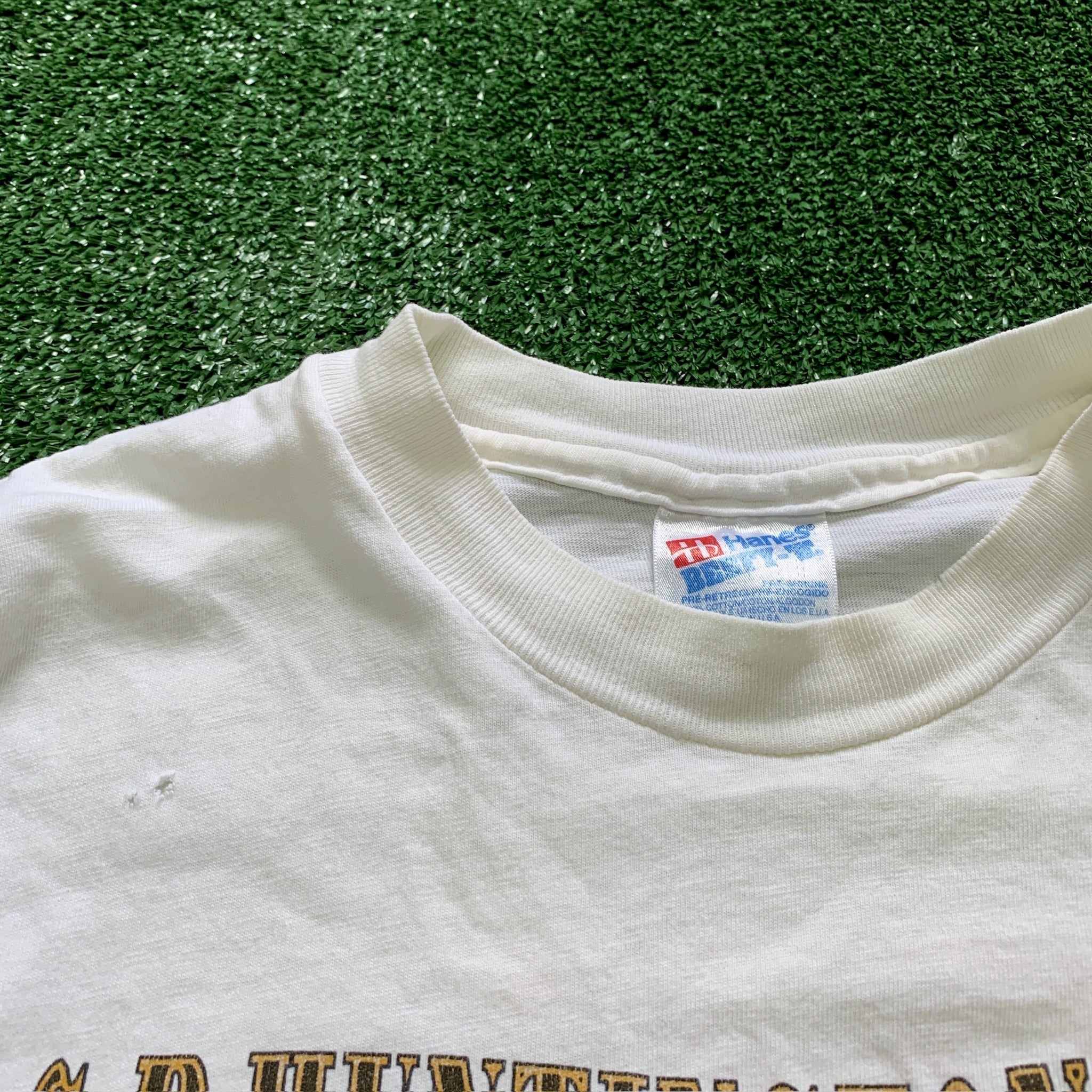 Vintage T Shirt Mens XL White Single Stitch Graphic Print 90s USA Railroad