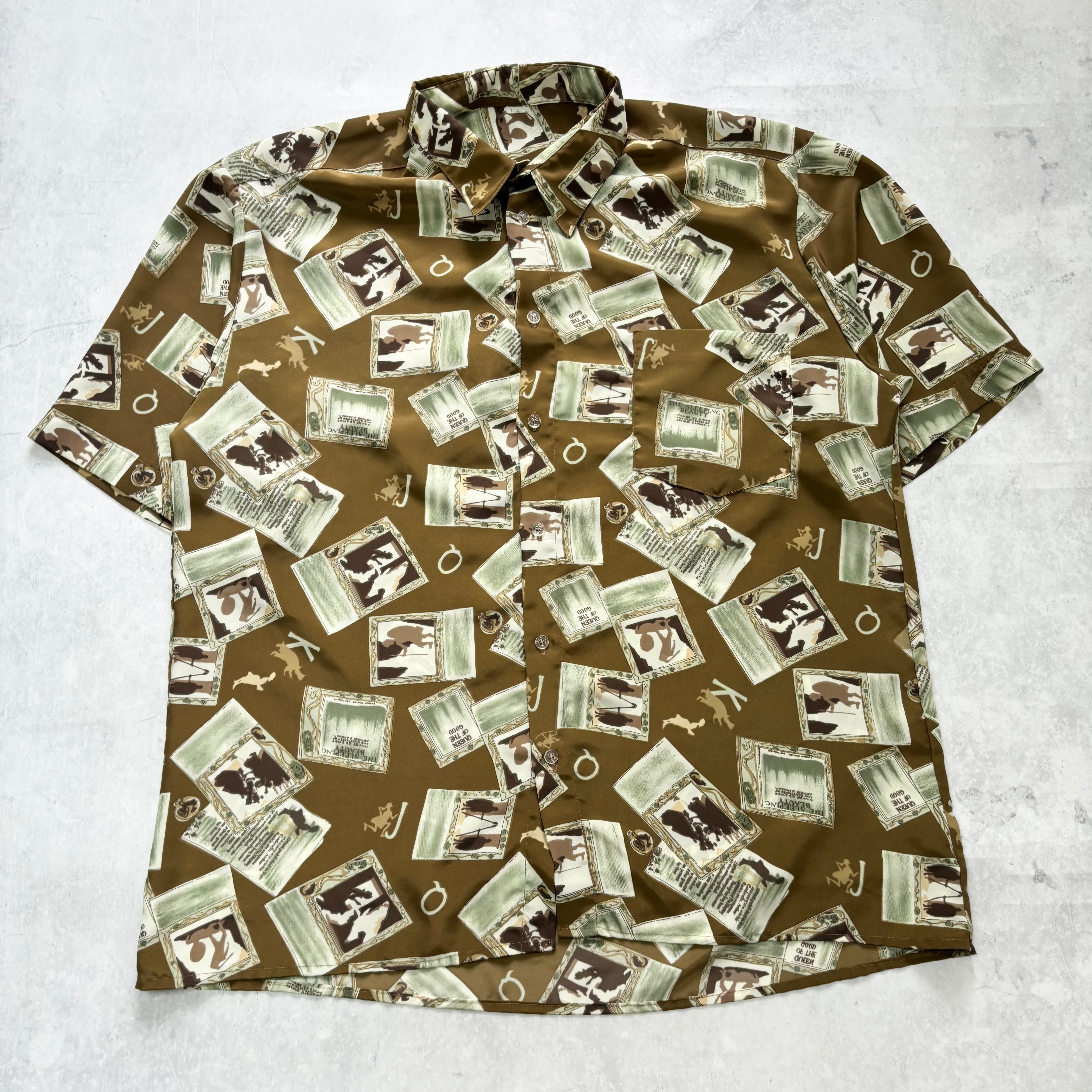 Hawaiian Shirt Mens XXL Brown Floral Aloha Short Sleeve Lightweight (E)