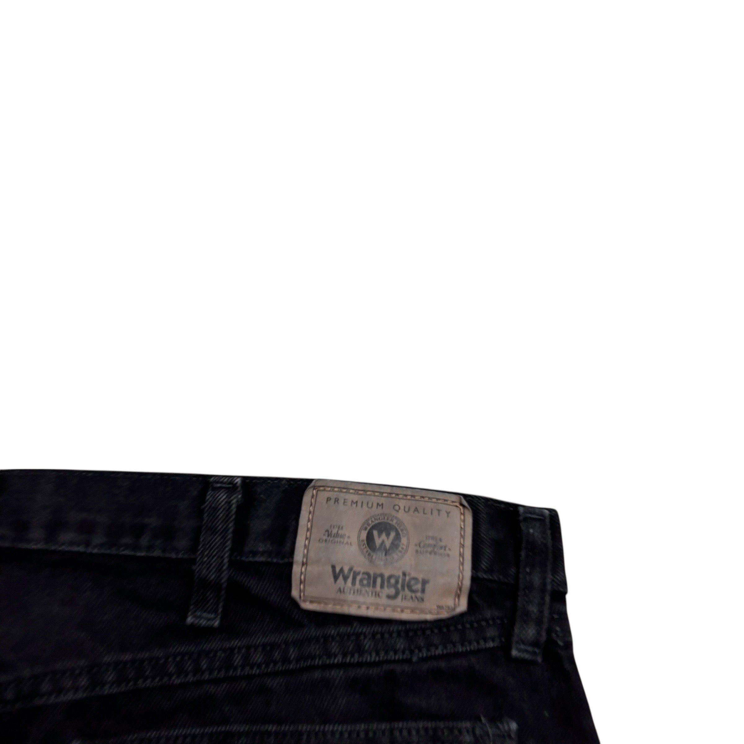 Wrangler Jeans W40 L32 Mens Black Regular Straight Fit Denim (E)
