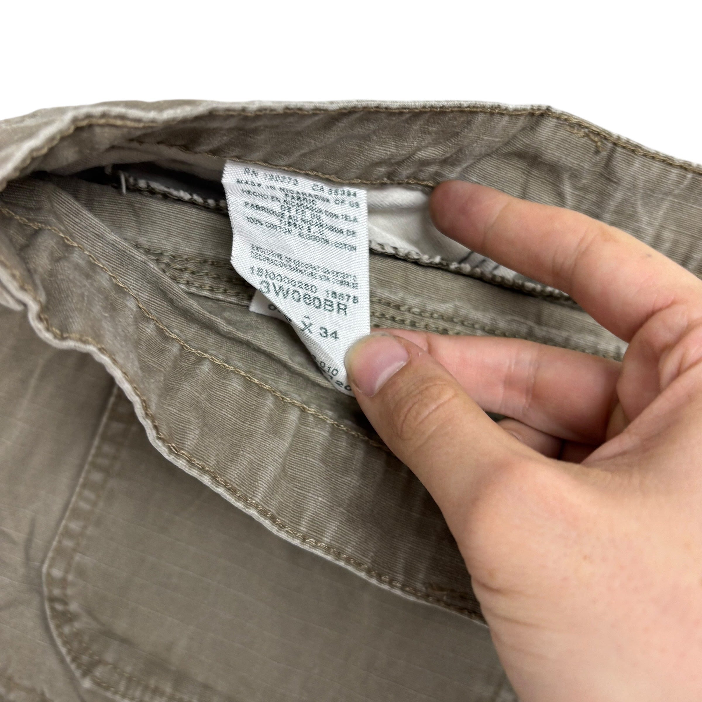 Wrangler Carpenter Pants W42 L33 Mens Green Relaxed Straight Fit Trousers (E)