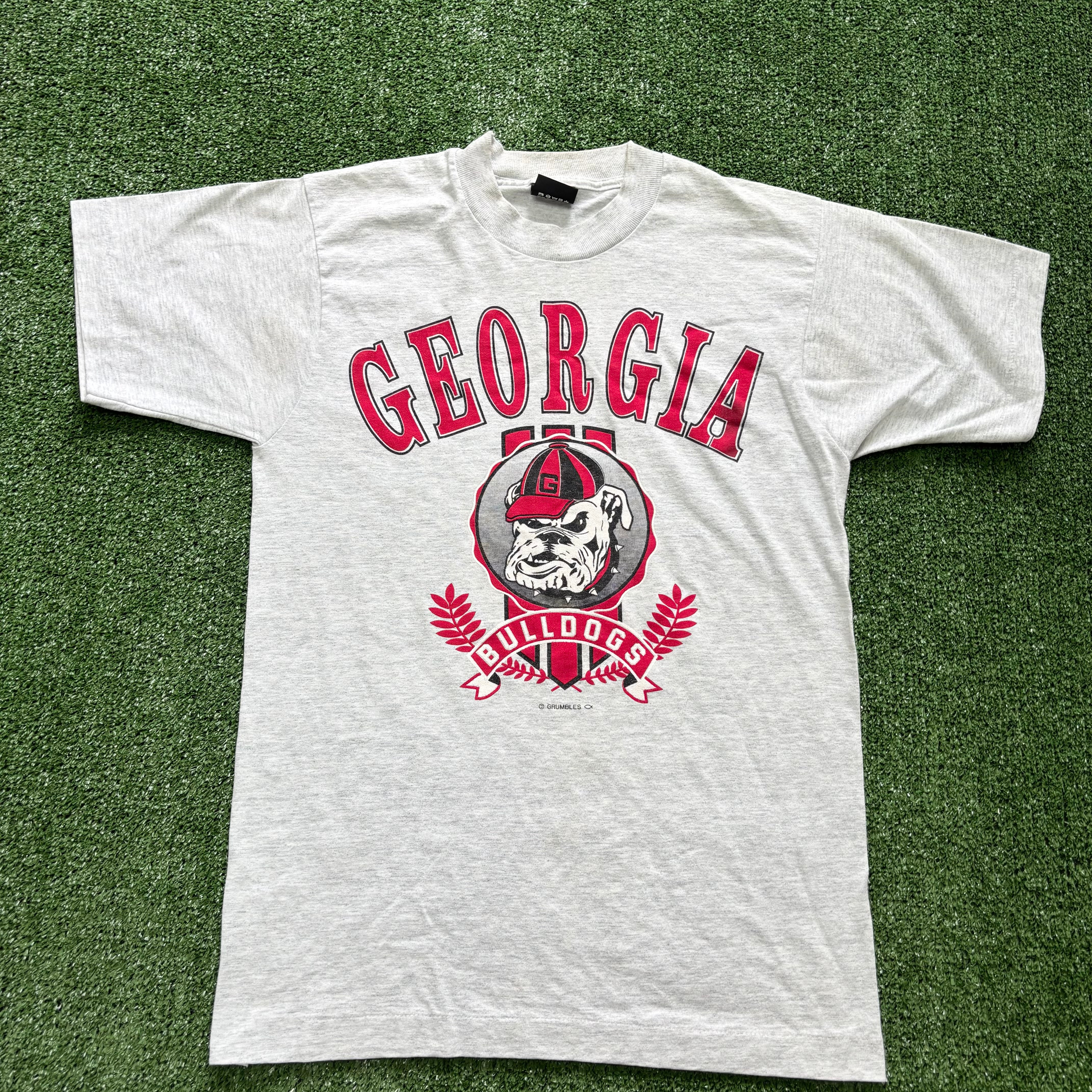 Vintage T Shirt Mens Small Grey Single Stitch Graphic Print 90s USA College