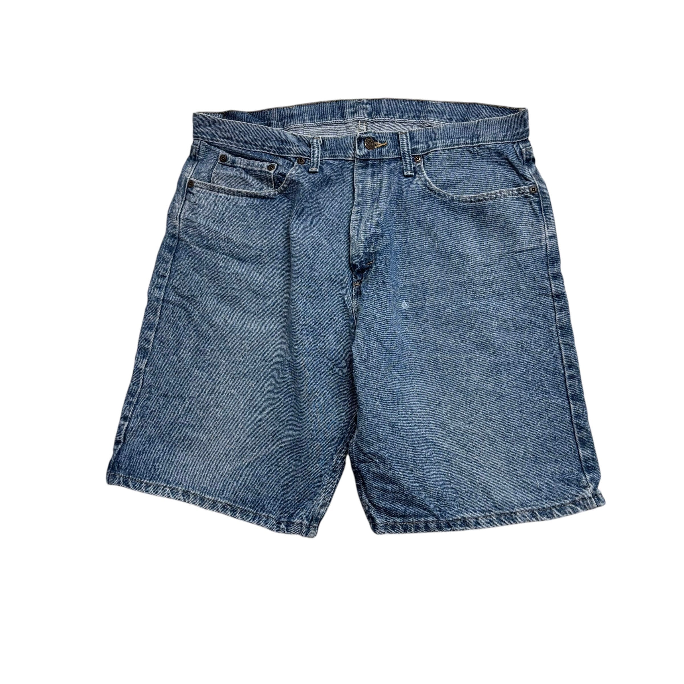 Wrangler Baggy Jorts W36 Mens Denim Shorts Mid Blue Relaxed Fit