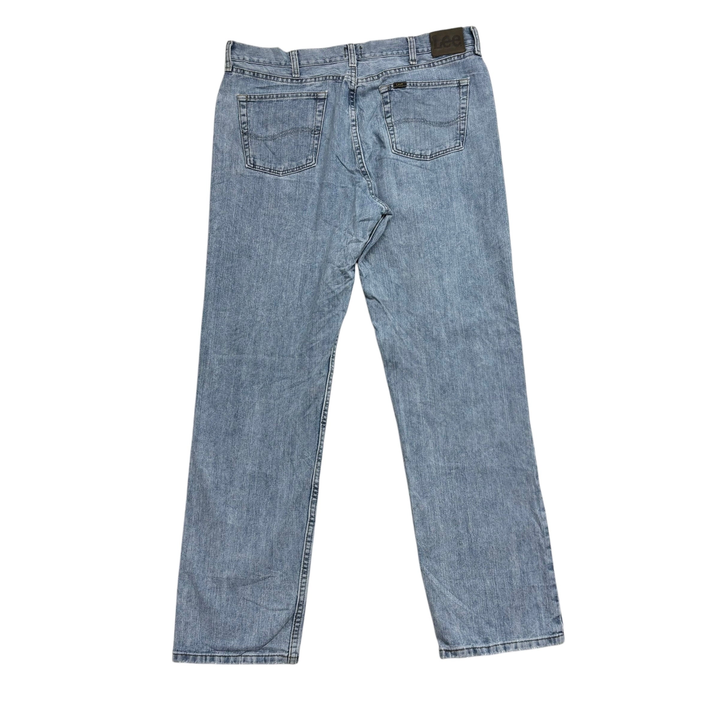 Lee Jeans W38 L34 Mens Light Blue Baggy Relaxed Straight Fit Denim (E)