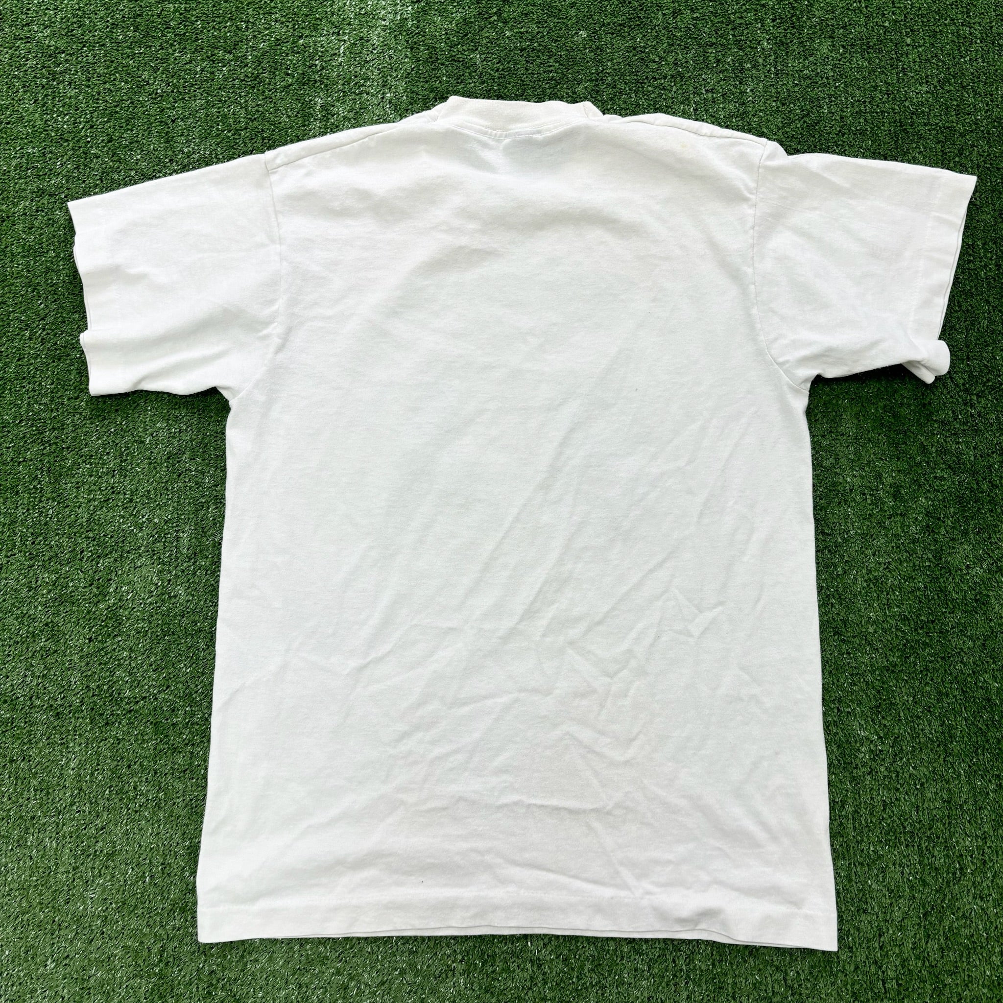 Vintage T Shirt Mens Small White Single Stitch Graphic Print 90s USA