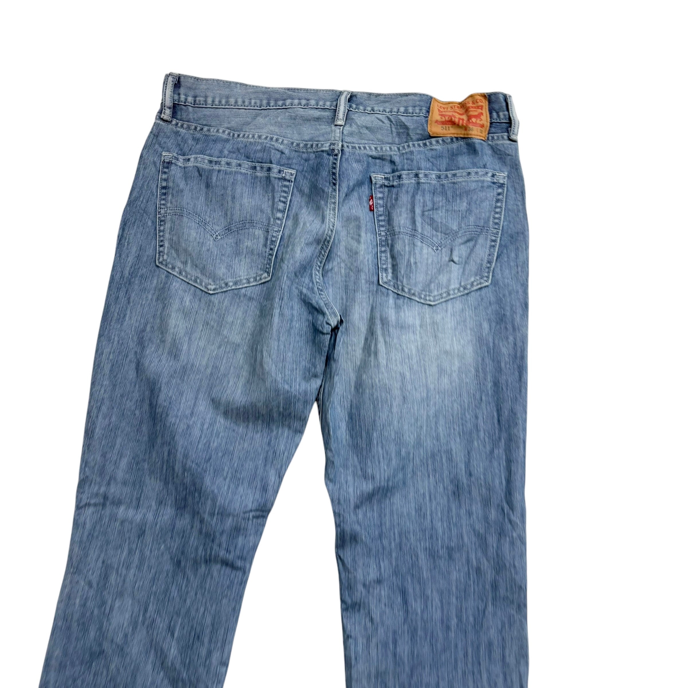 Levis 511 Jeans W36 L32 Mens Light Blue Slim Fit Denim (E)