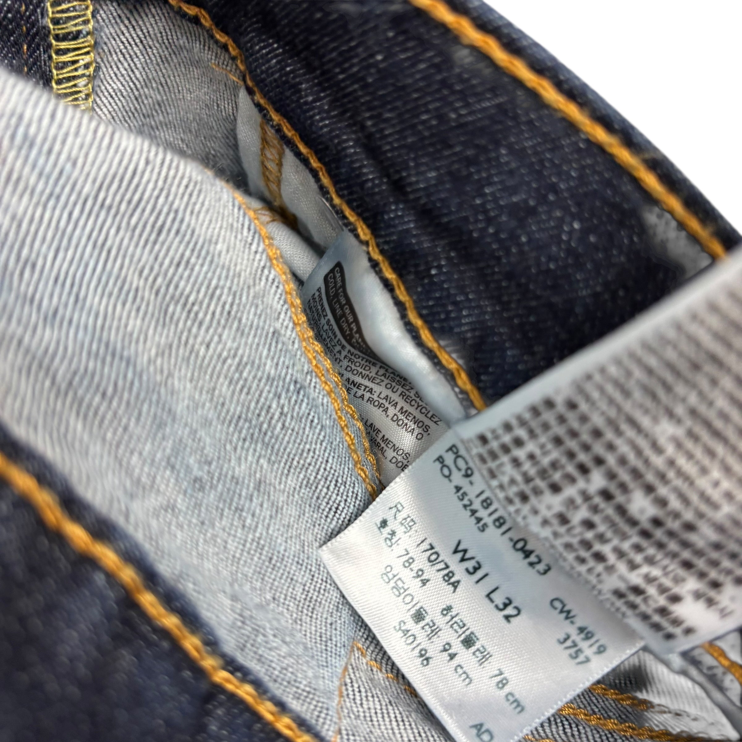 Levis 541 Jeans W31 L30 Mens Dark Blue Athletic Tapered Fit Stretch Denim (E)