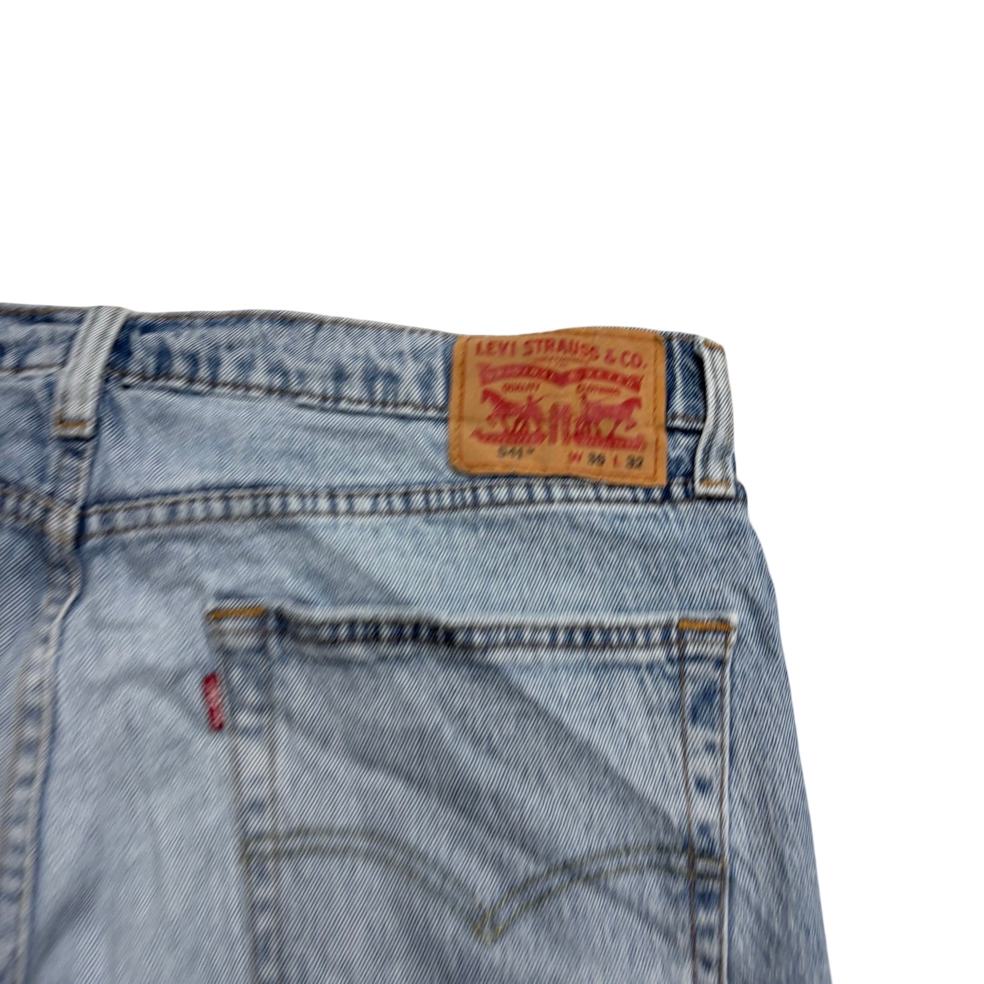 Levis 541 Jeans W36 L29 Mens Light Blue Athletic Tapered Fit Stretch Denim (E)