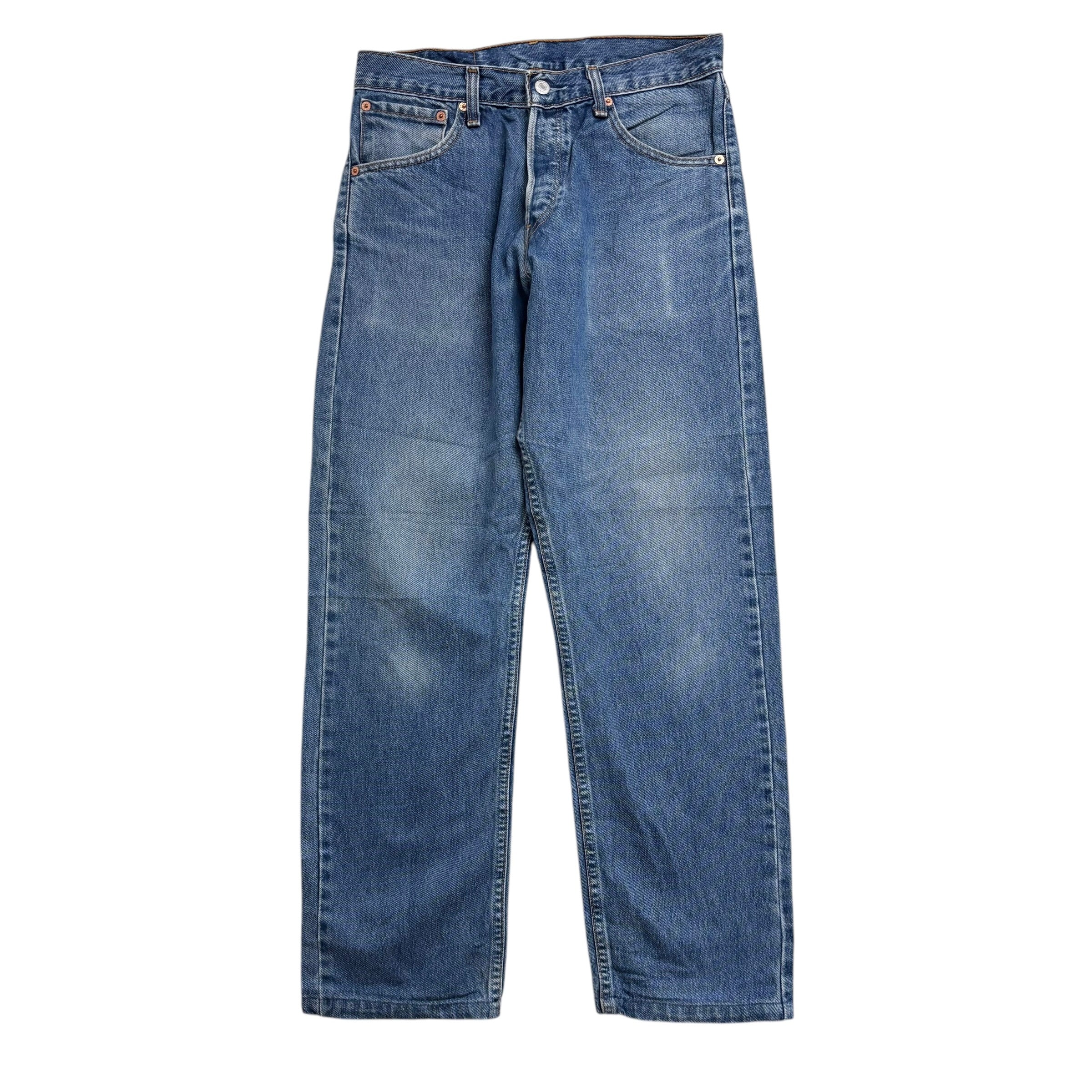 Levis Jeans W30 L30 Mens Mid Blue Regular Straight Fit Vintage Denim (E)