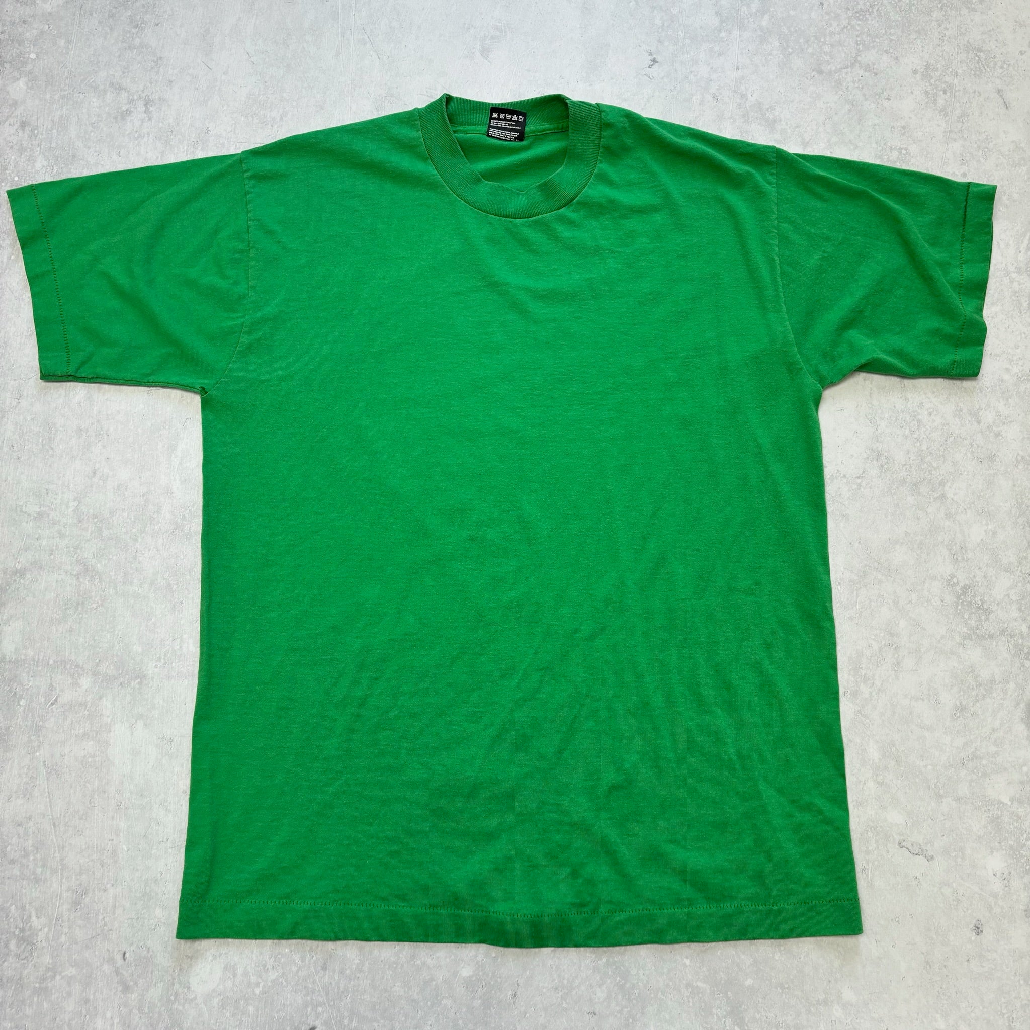 Vintage T Shirt Mens Large Green Single Stitch Graphic Print 90s USA