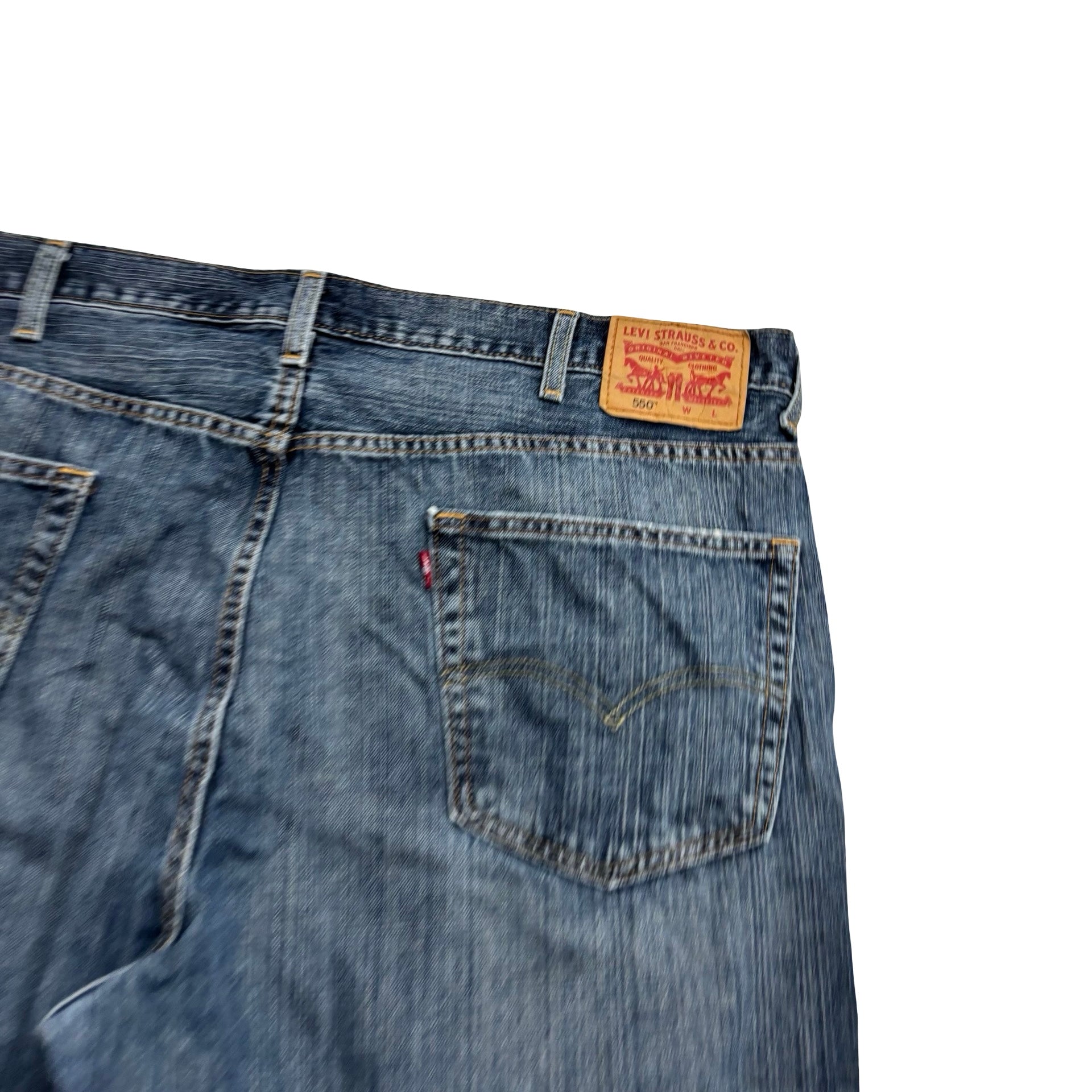 Levis 550 Jeans W44 L29 Mens Dark Blue Baggy Relaxed Straight Fit Denim (E)