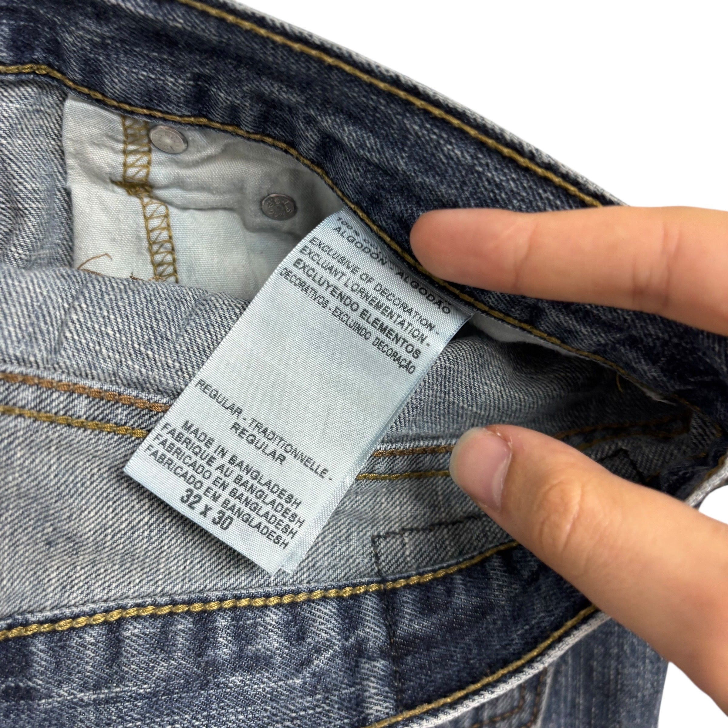 Levis Signature Jeans W32 L29 Mens Mid Blue Regular Straight Fit Vintage