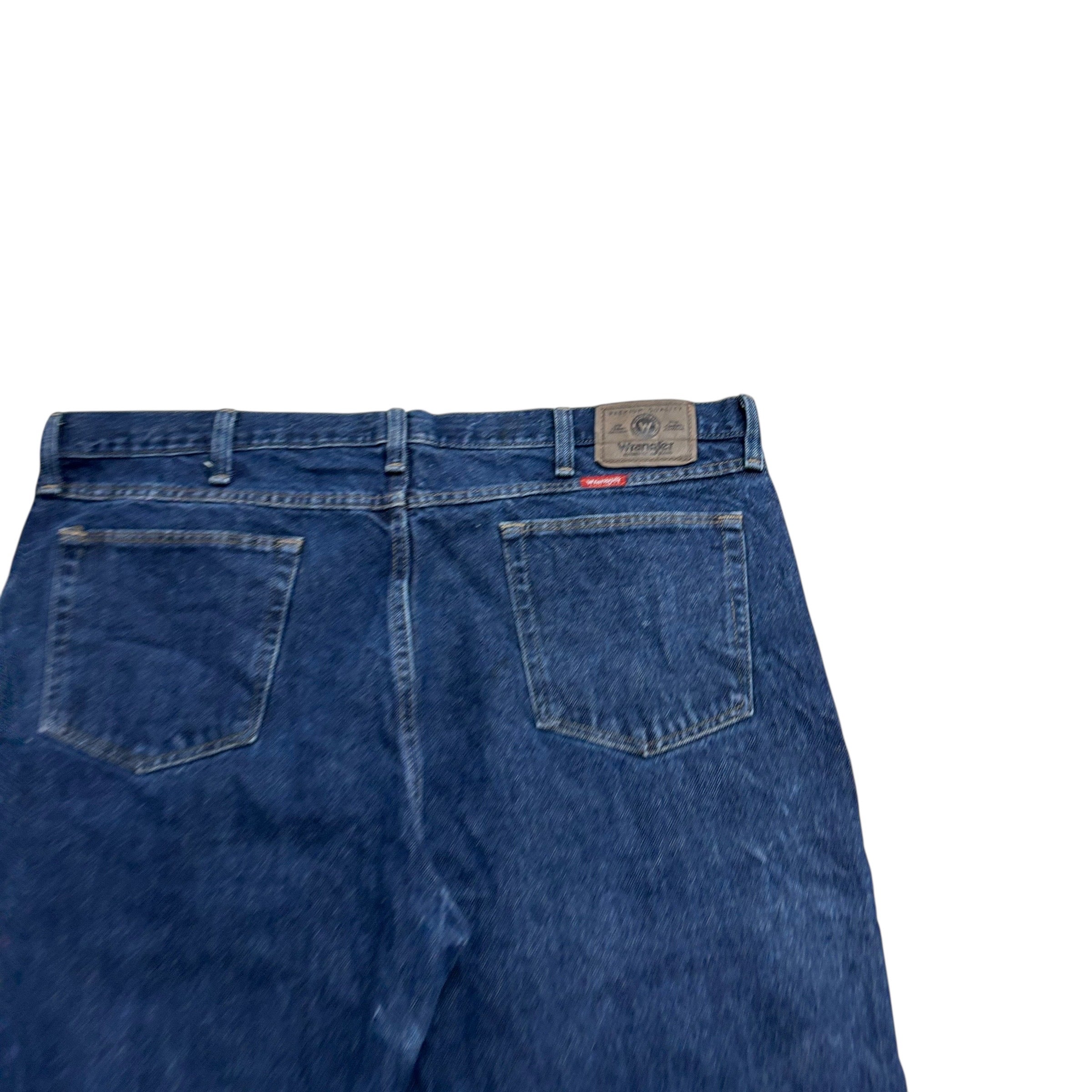 Wrangler Jeans W40 L32 Mens Dark Blue Regular Straight Fit Vintage Denim