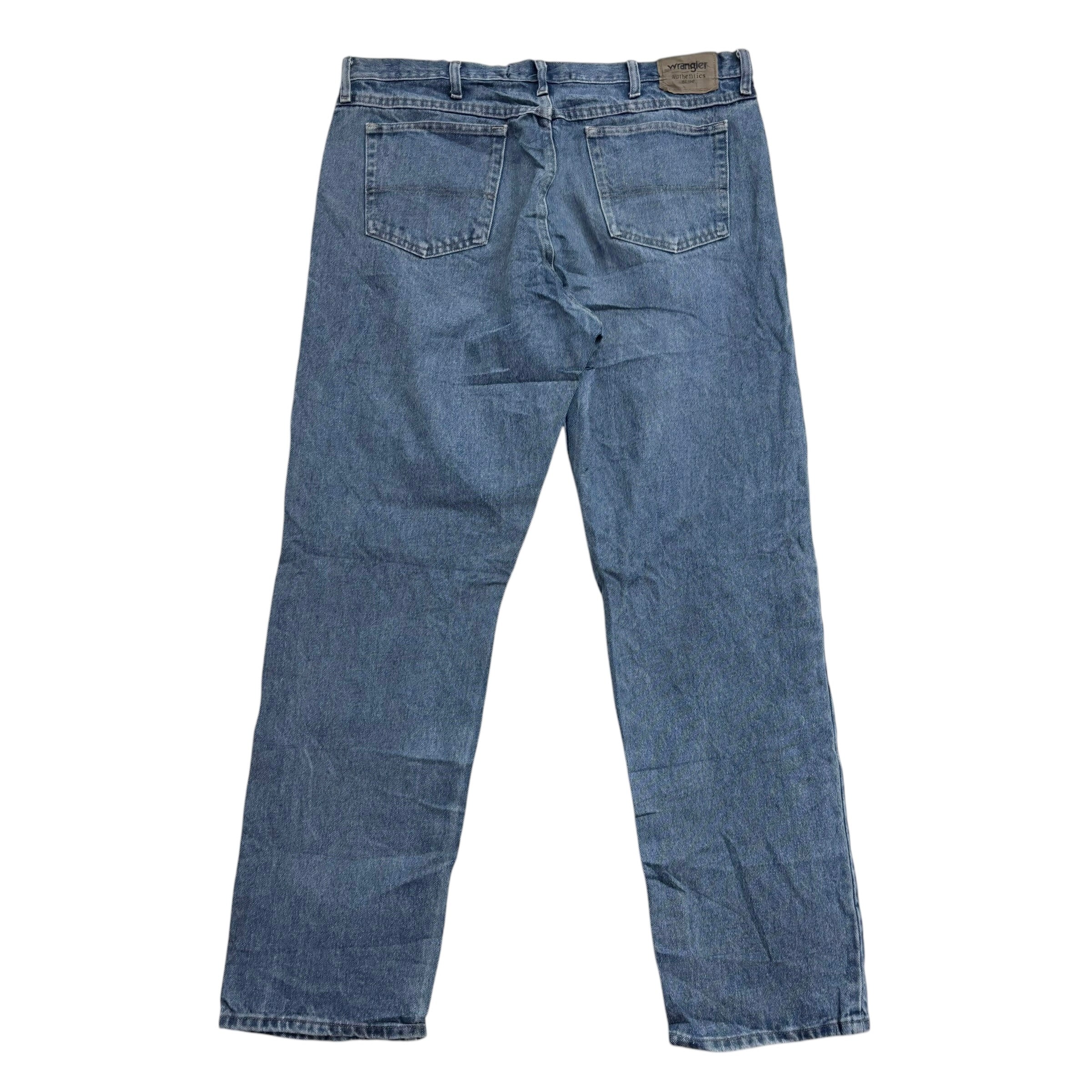 Wrangler Jeans W38 L34 Mens Mid Blue Baggy Relaxed Straight Fit Denim (E)