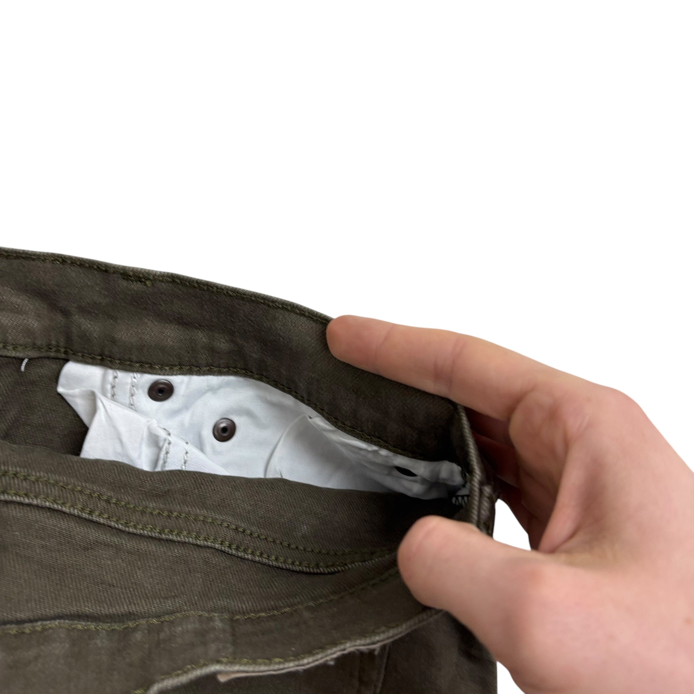 Wrangler Jeans W30 L30 Mens Green Athletic Tapered Fit Stretch Denim