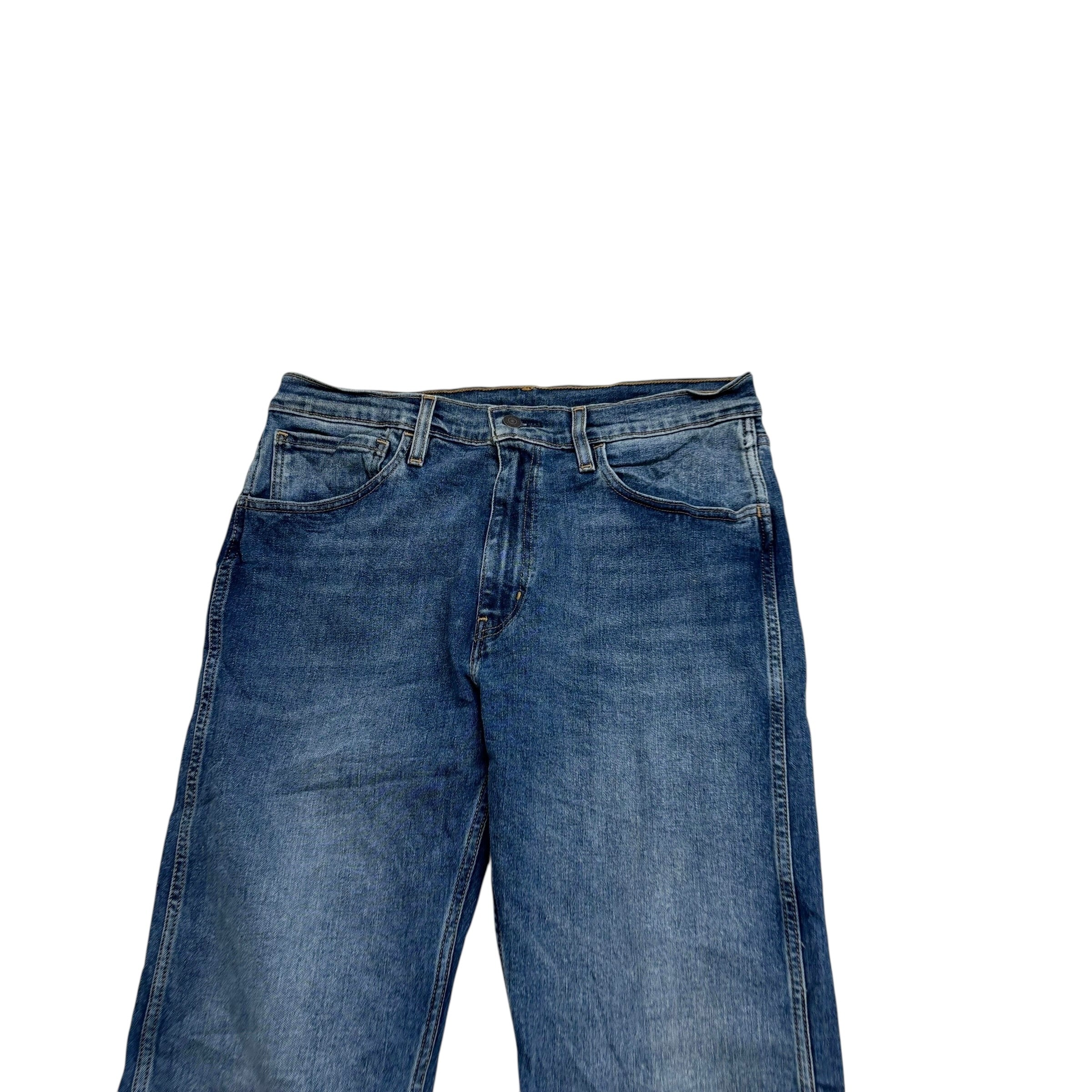 Levis Workwear Jeans W33 L34 Mens Mid Blue Regular Straight Stretch Denim (E)