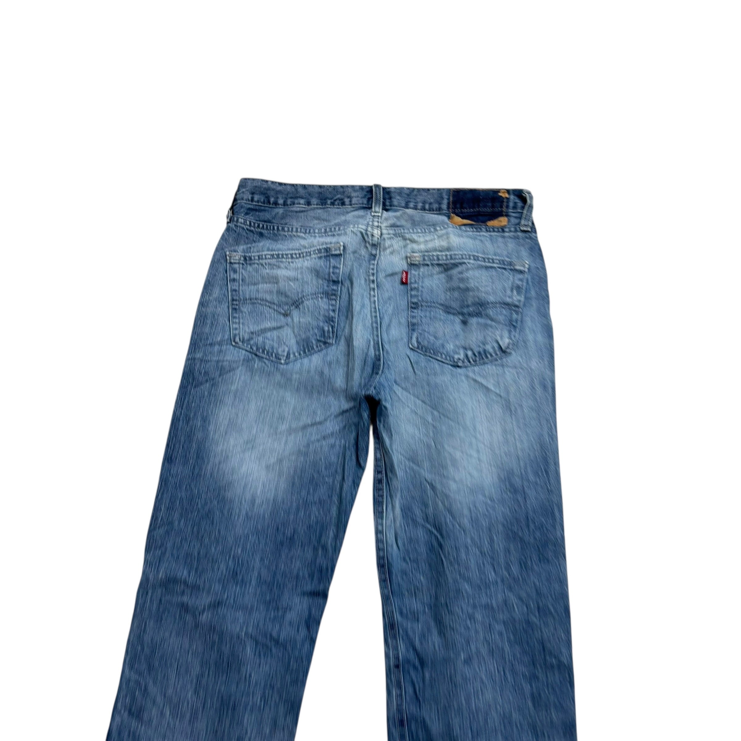 Levis 514 Jeans W32 L34 Mens Mid Blue Regular Straight Fit Denim