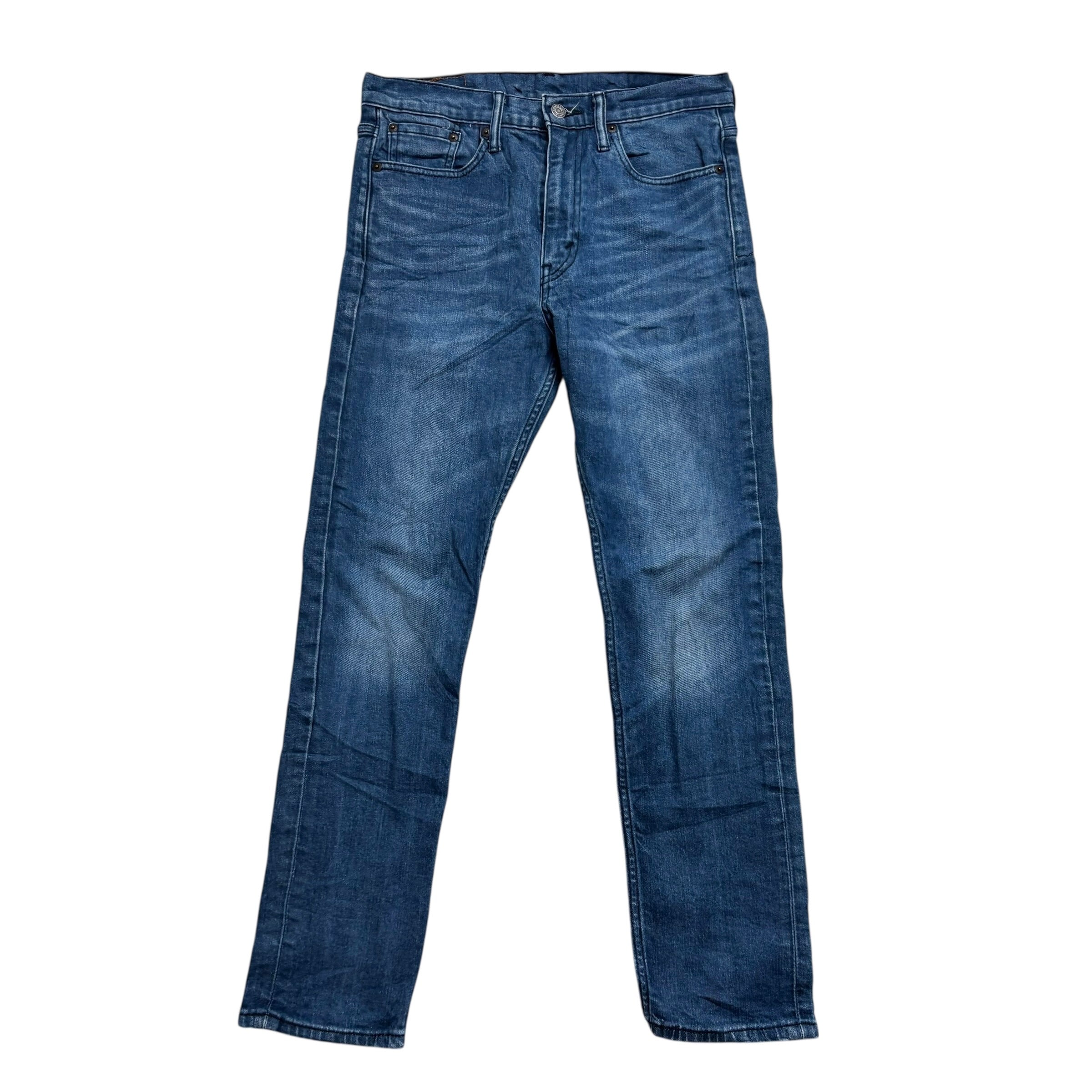 Levis 522 Jeans W30 L29 Mens Navy Blue Slim Tapered Fit Stretch Denim (E)