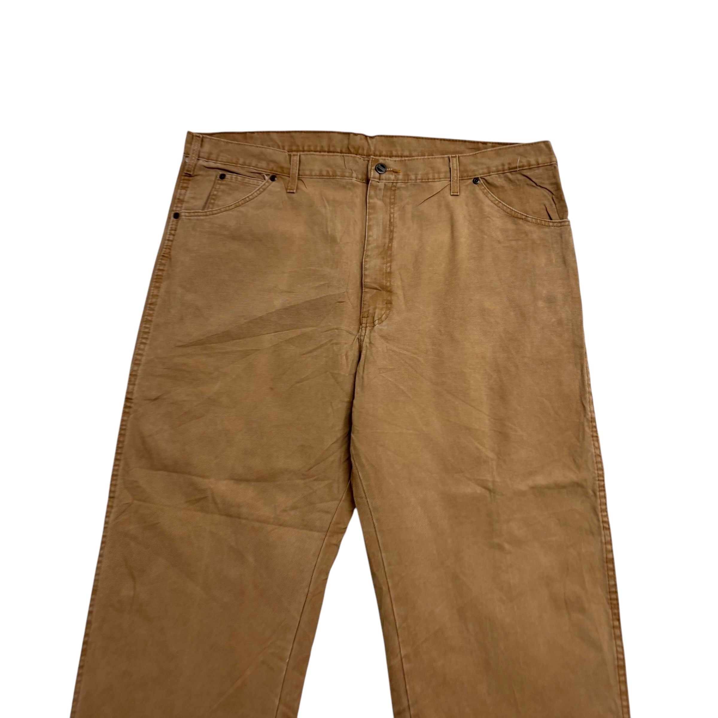 Dickies Carpenter Pants W42 L27 Mens Tan Relaxed Straight Fit Trousers Jeans