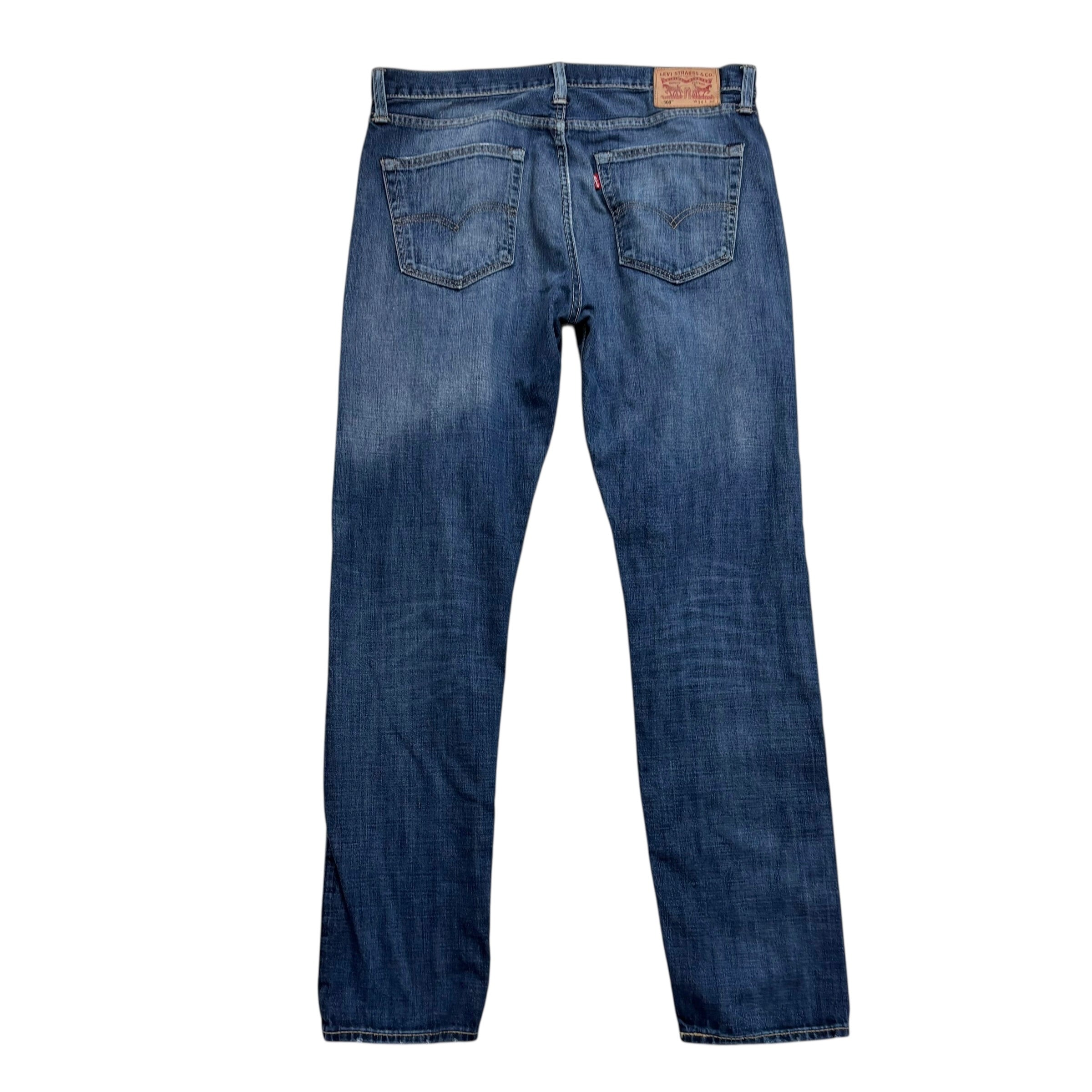 Levis 508 Jeans W34 L32 Mens Mid Blue Regular Tapered Fit Denim