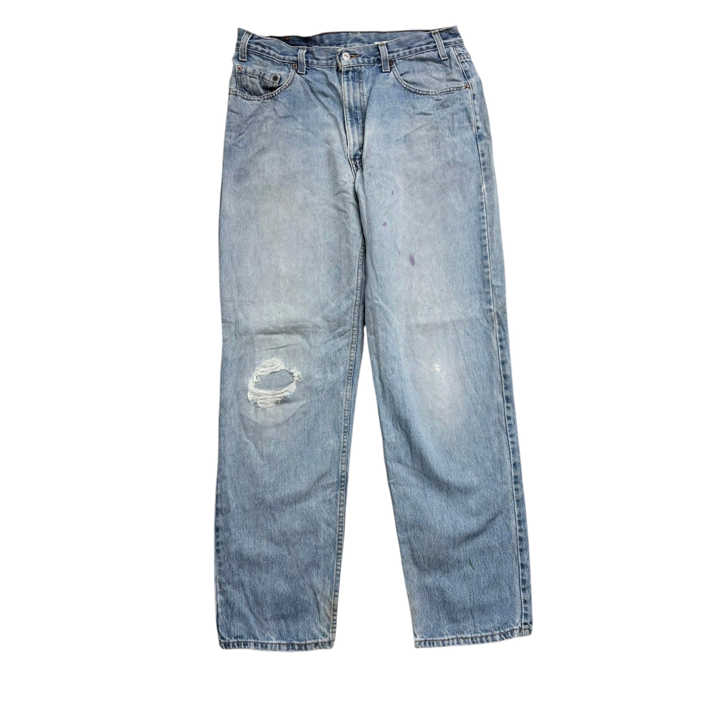 Levis 550 Jeans W36 L32 Mens Light Blue Baggy Relaxed Straight Fit Vintage Denim