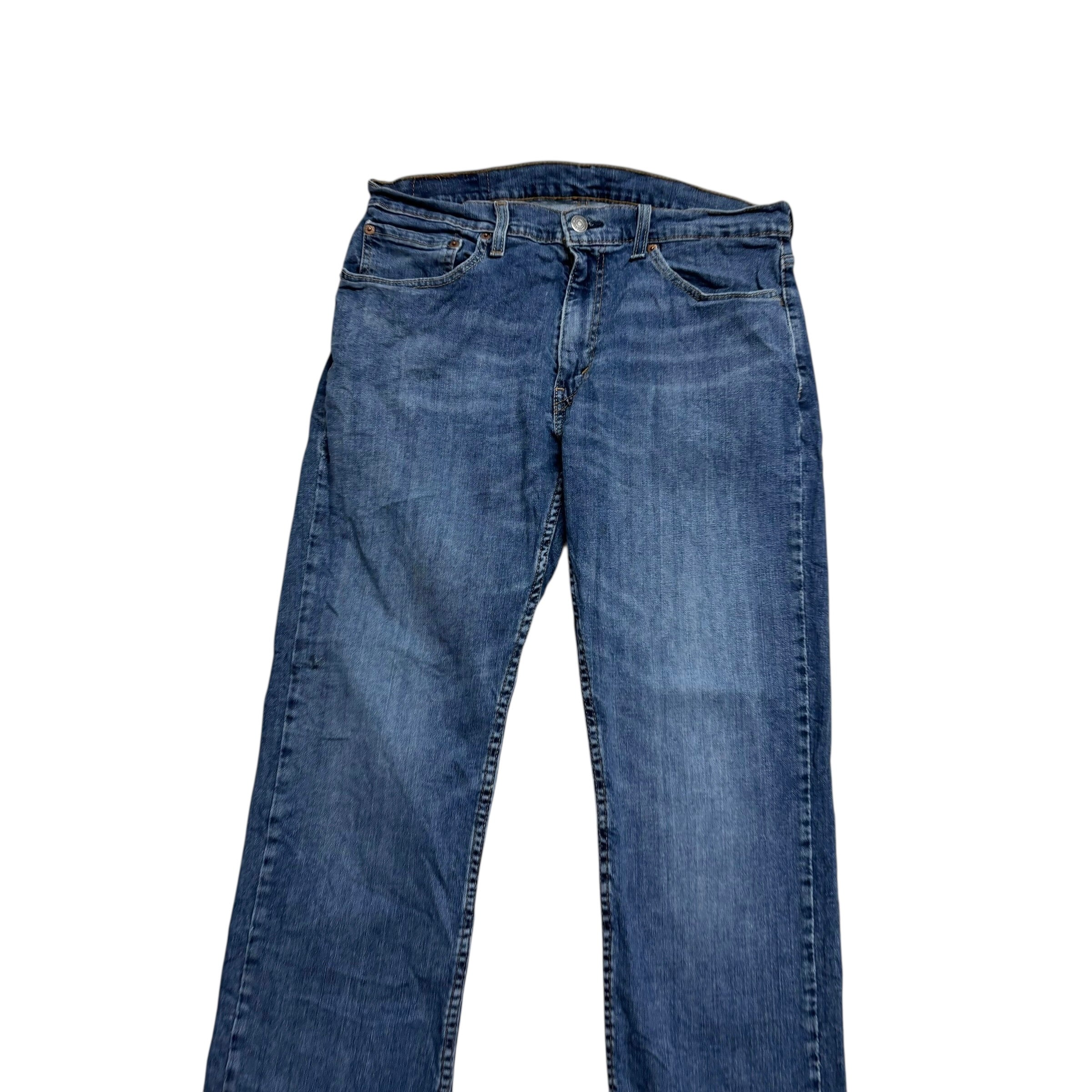 Levis 559 Jeans W32 L31 Mens Mid Blue Regular Straight Fit Denim (E)