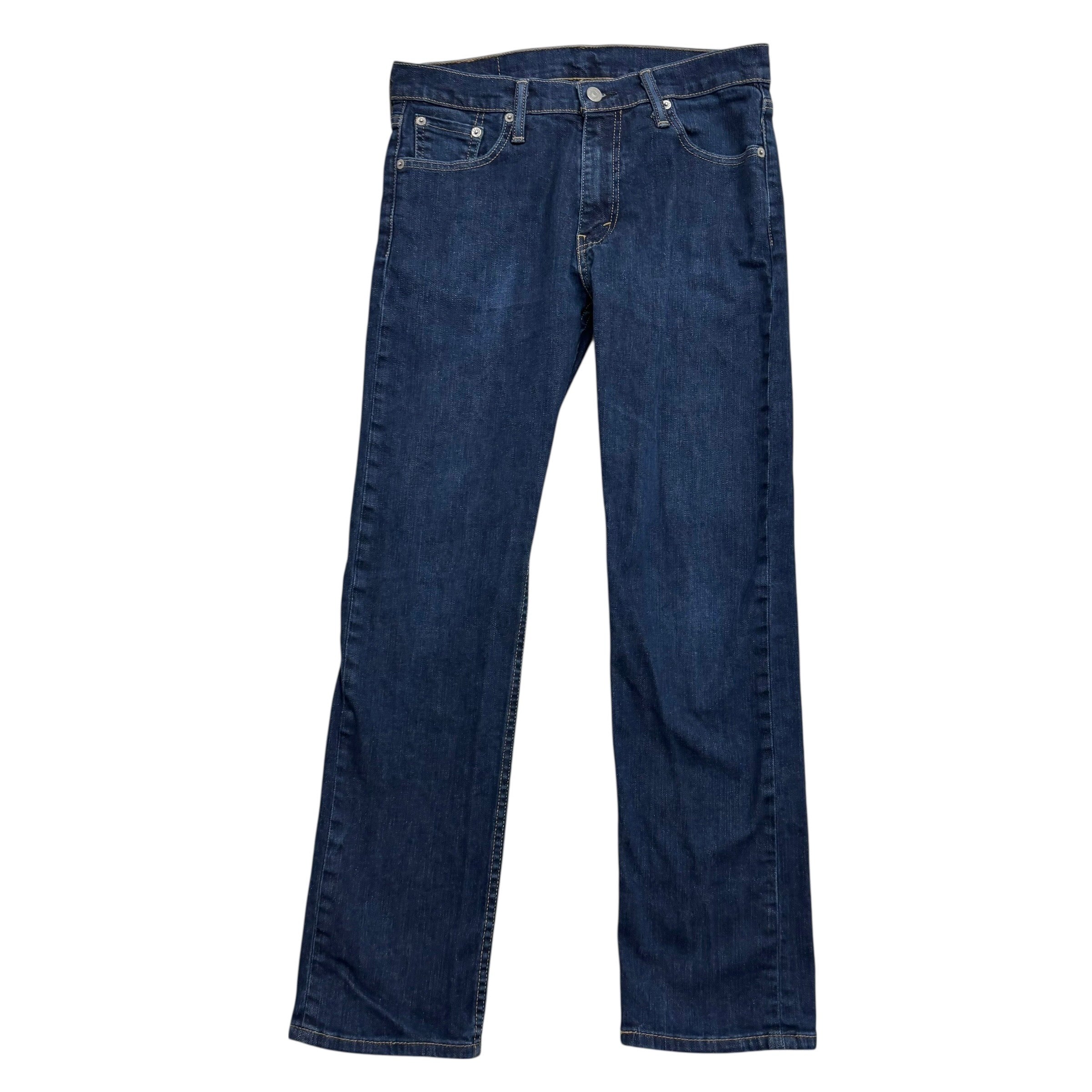 Levis 513 Jeans W30 L30 Mens Dark Blue Slim Straight Fit Stretch Denim (E)