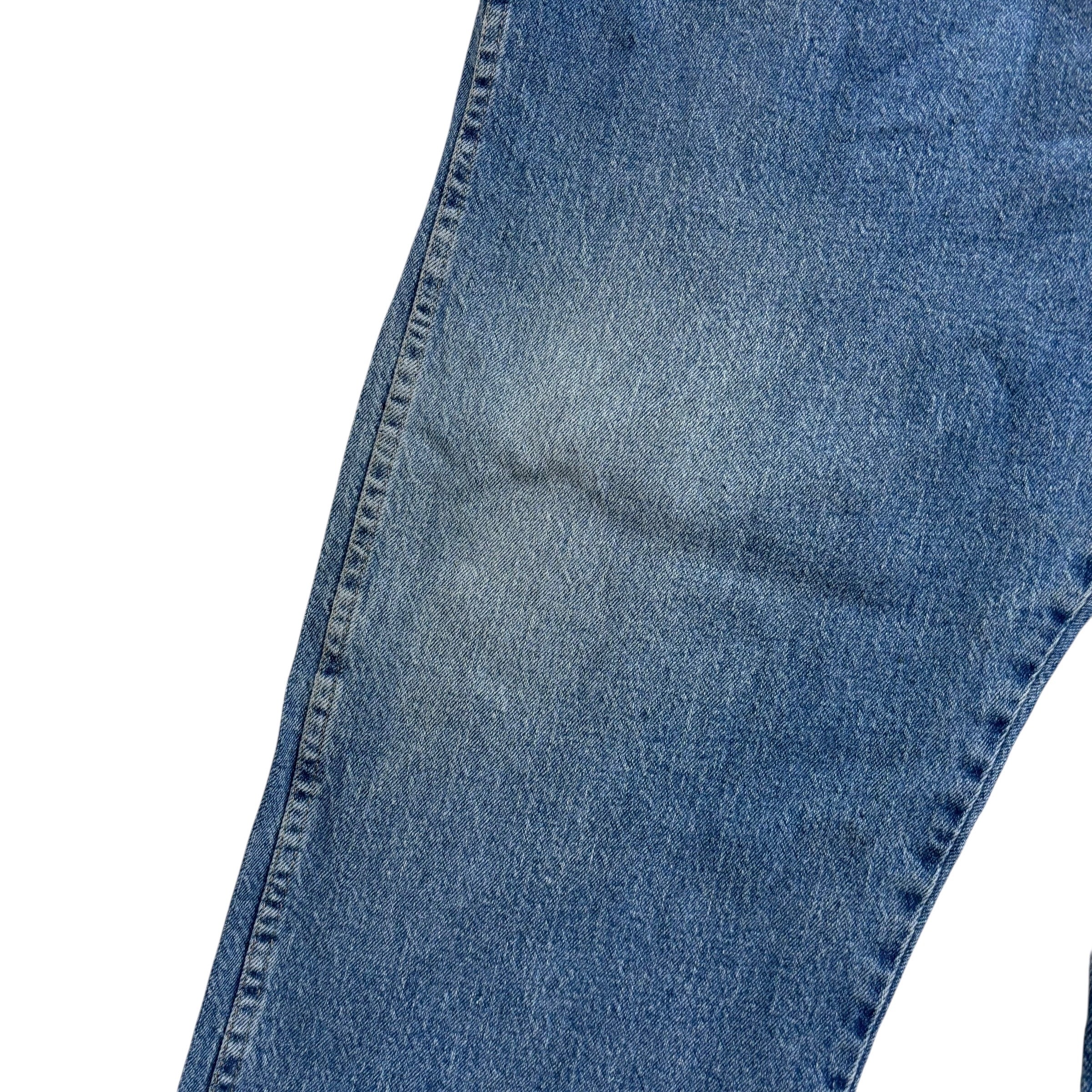 Wrangler Jeans W46 L27 Mens Mid Blue Regular Straight Fit Stretch Denim