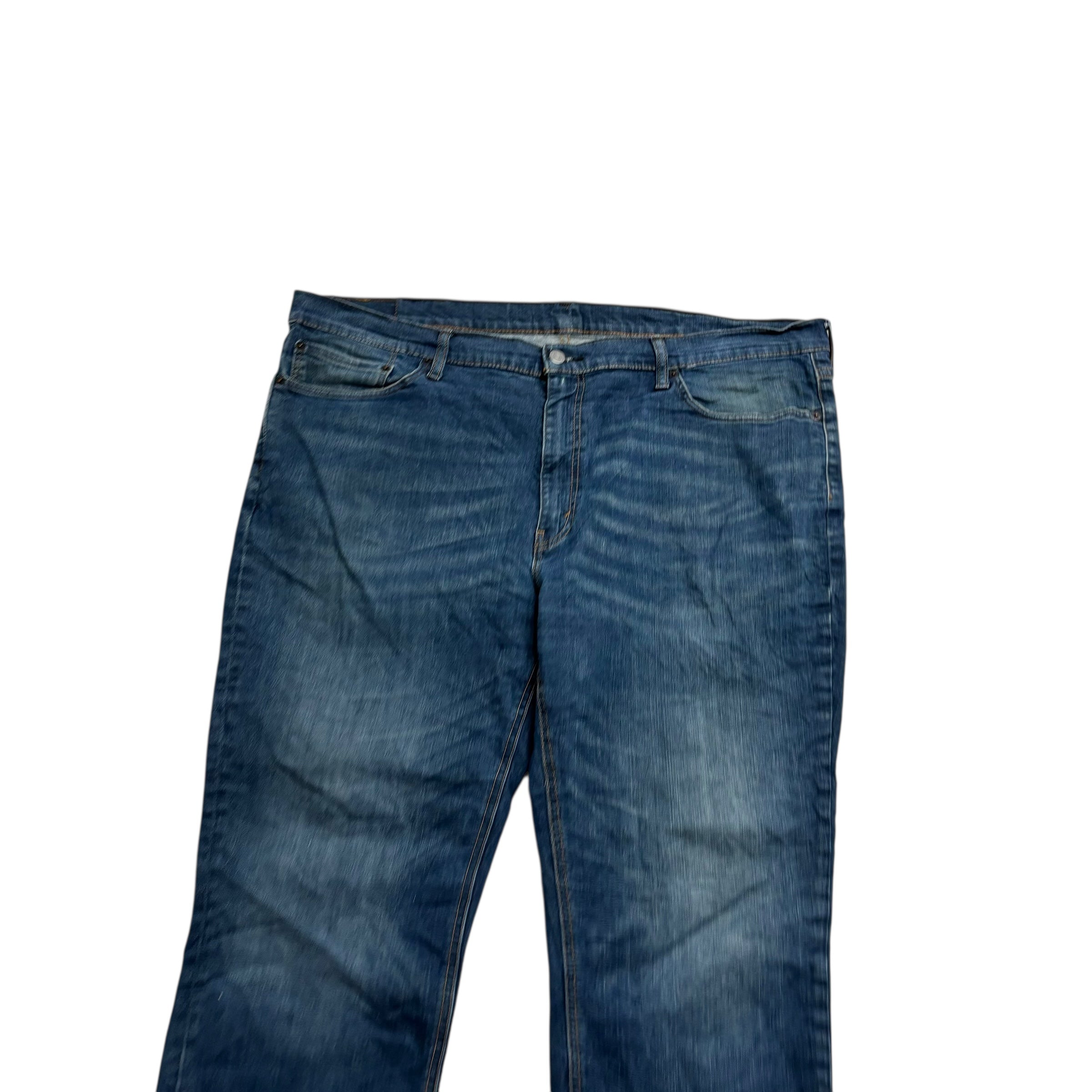 Levis 541 Jeans W46 L30 Mens Dark Blue Athletic Tapered Fit Stretch Denim (E)