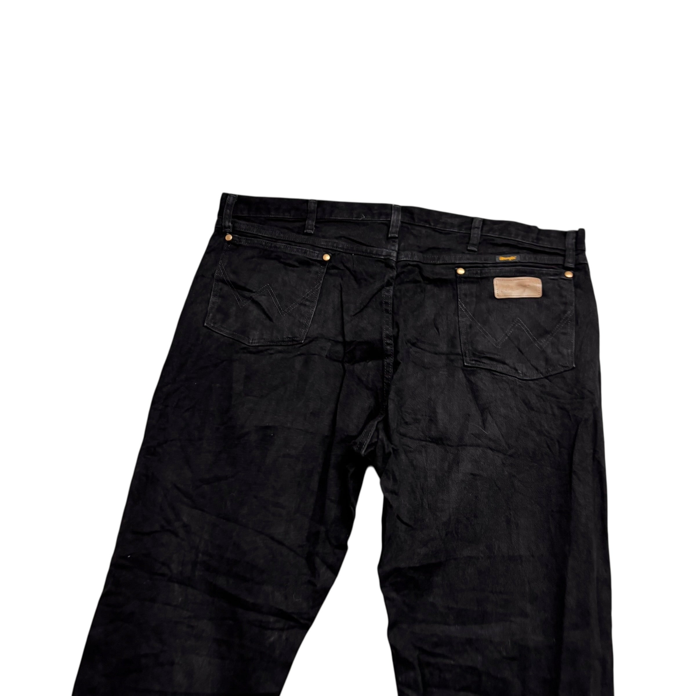 Wrangler Jeans Cowboy Cut W42 L34 Mens Black 13MWZ Original Fit Denim (E)