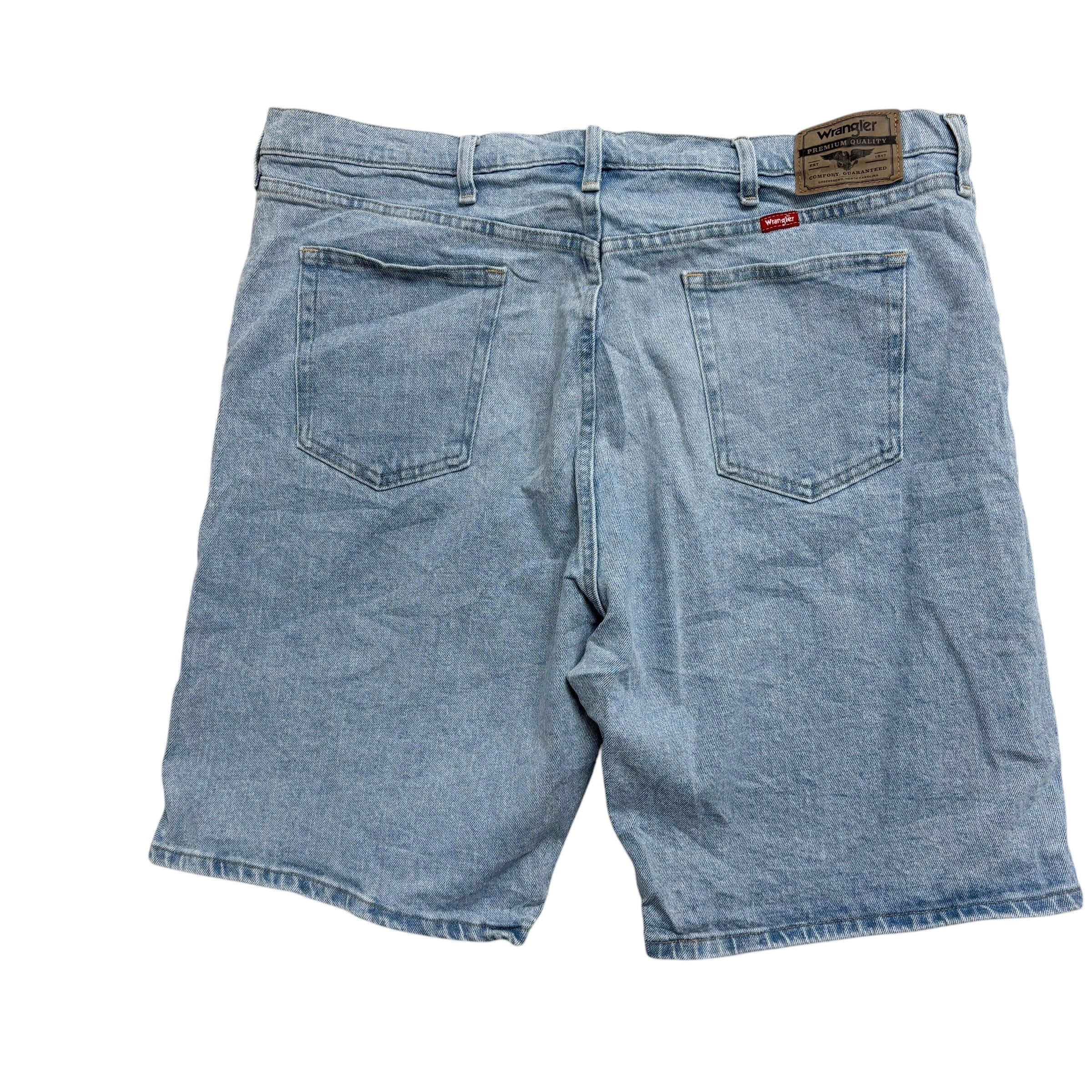 Wrangler Baggy Jorts W40 Mens Denim Shorts Light Blue Relaxed Fit Stretch (E)