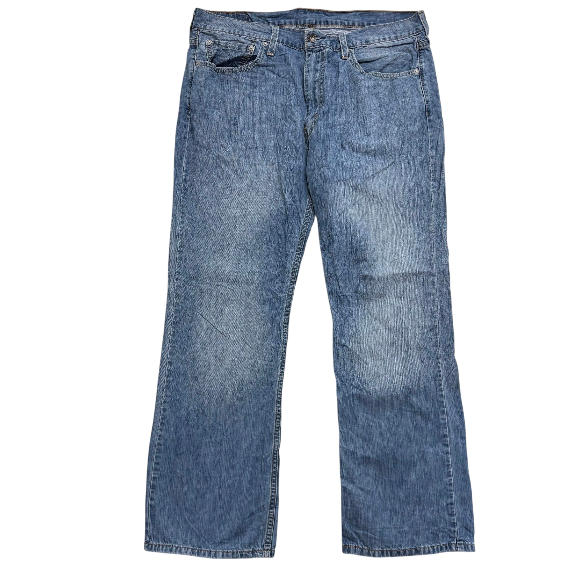 Levis 527 Jeans W36 L30 Mens Mid Blue Slim Bootcut Fit Denim (E)