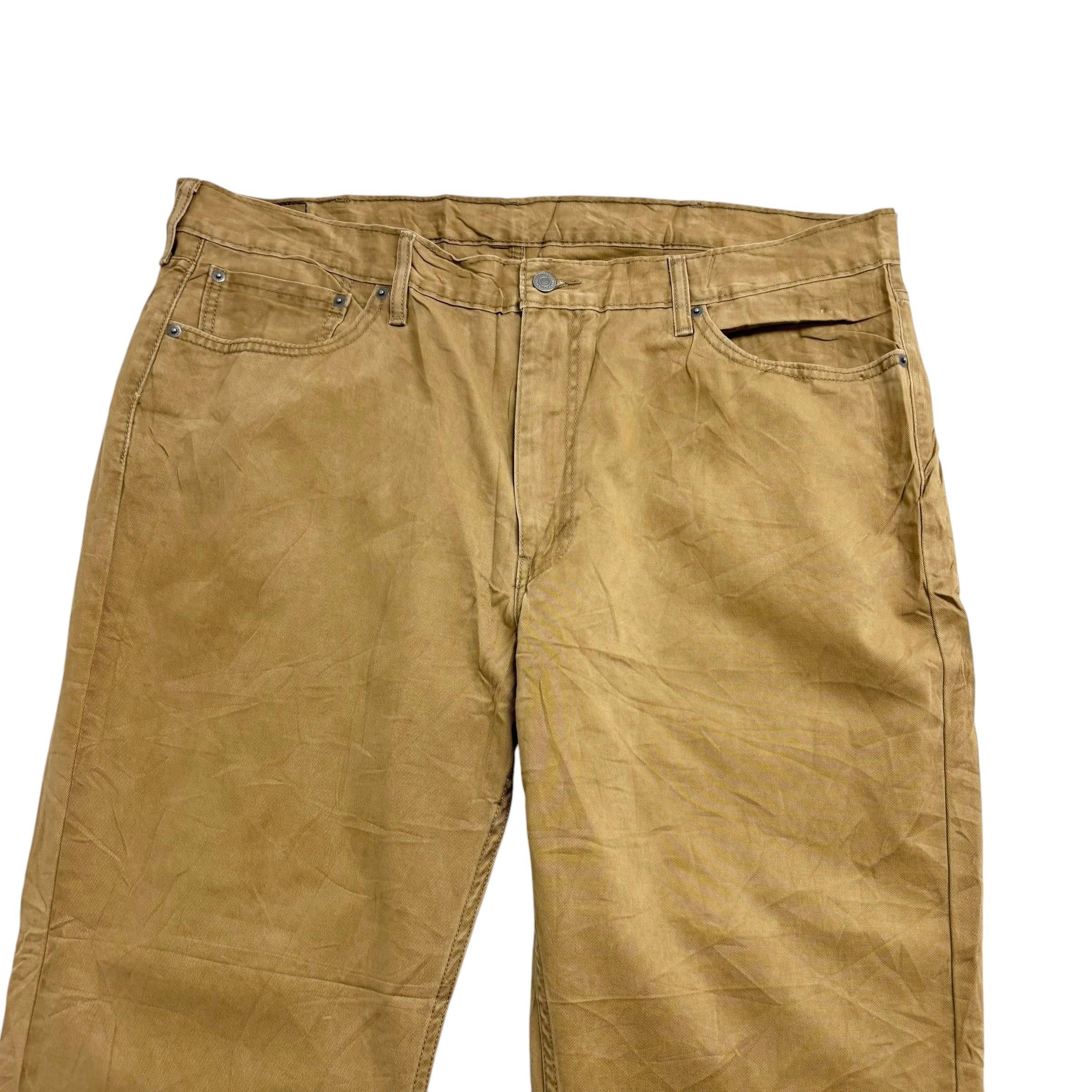 Levis 514 Trousers W42 L30 Mens Golden Tan Regular Straight Fit Cotton Pants