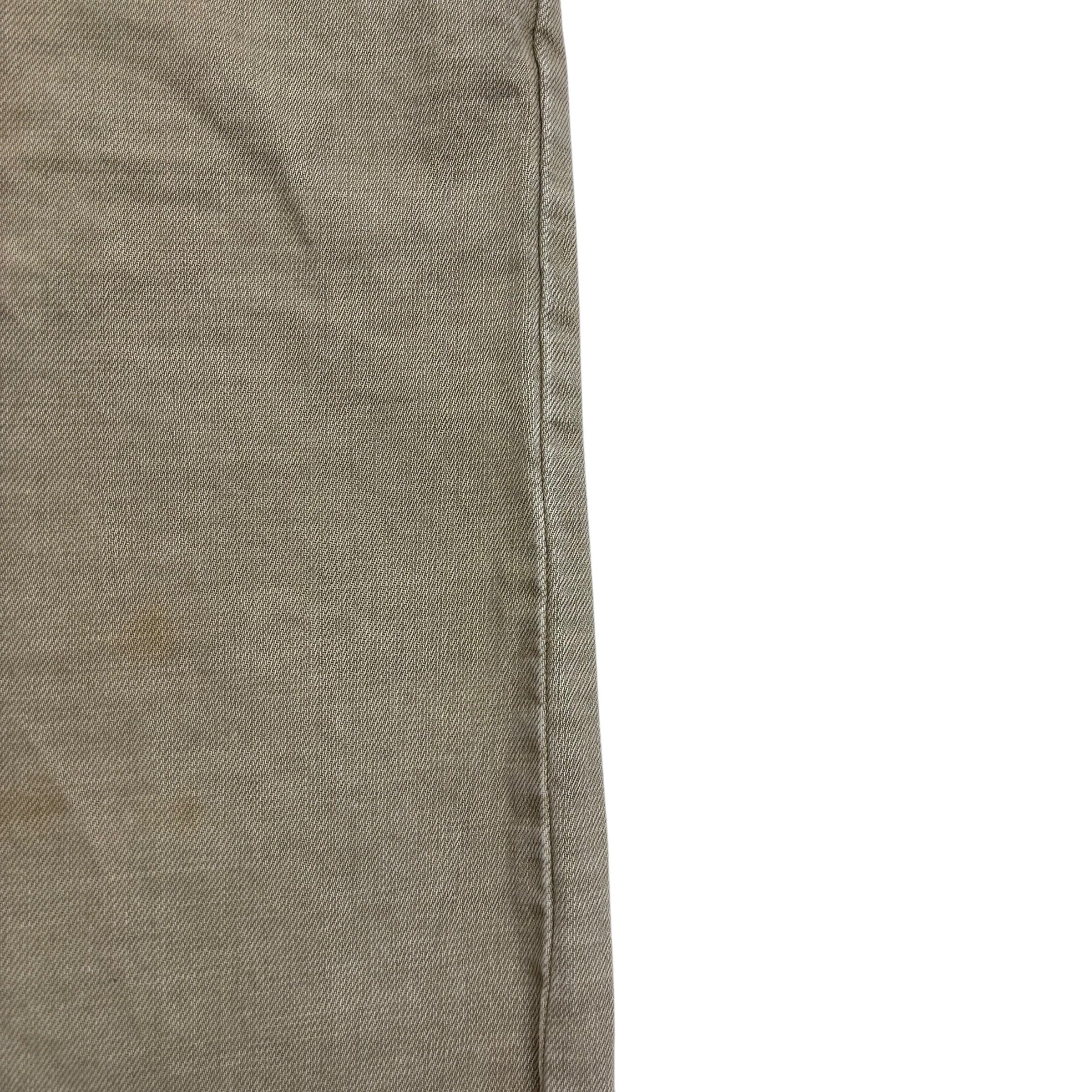 Levis 505 Jeans W38 L30 Mens Lime Green Regular Straight Fit Vintage Denim (F)