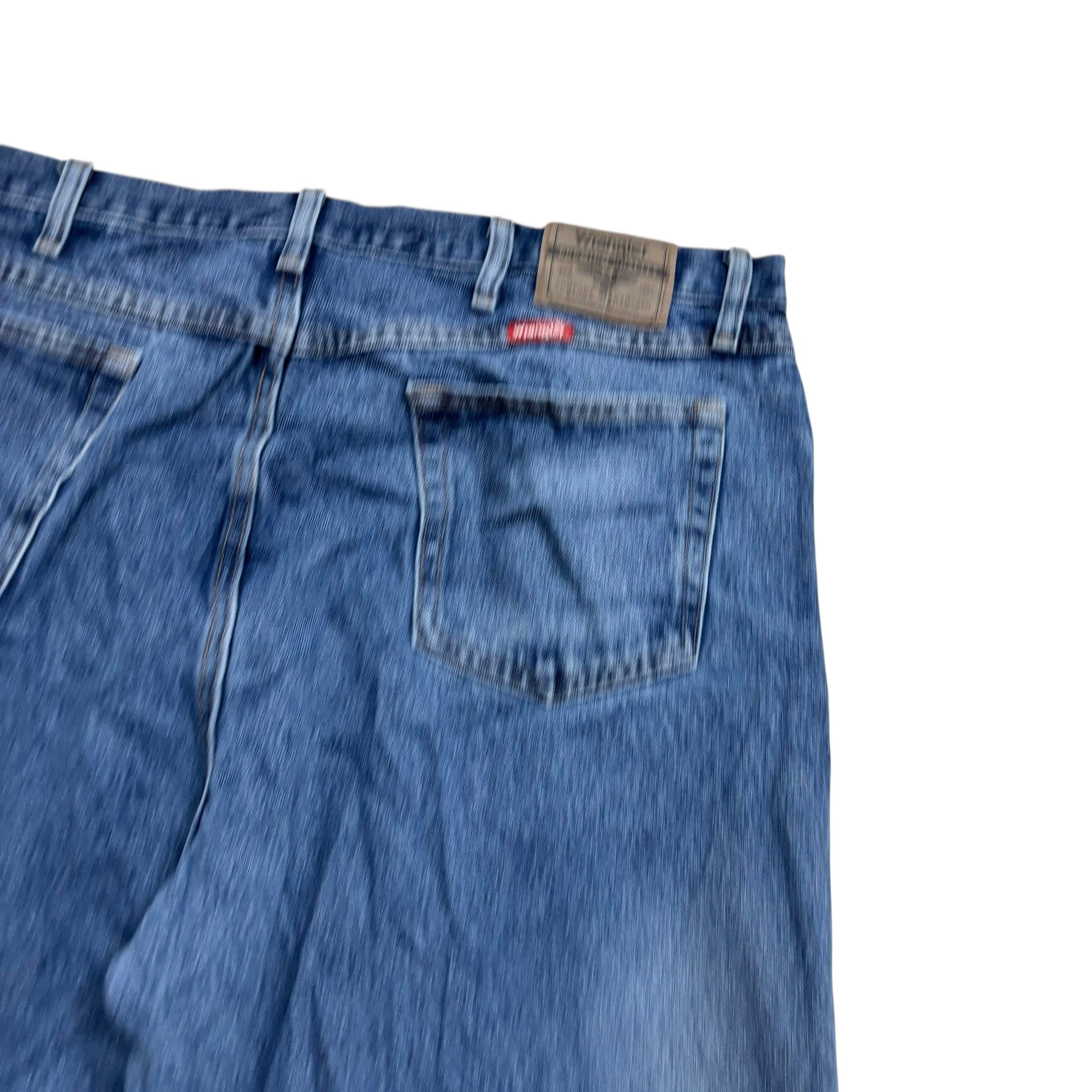 Wrangler Jeans W40 L32 Mens Mid Blue Relaxed Straight Fit Denim