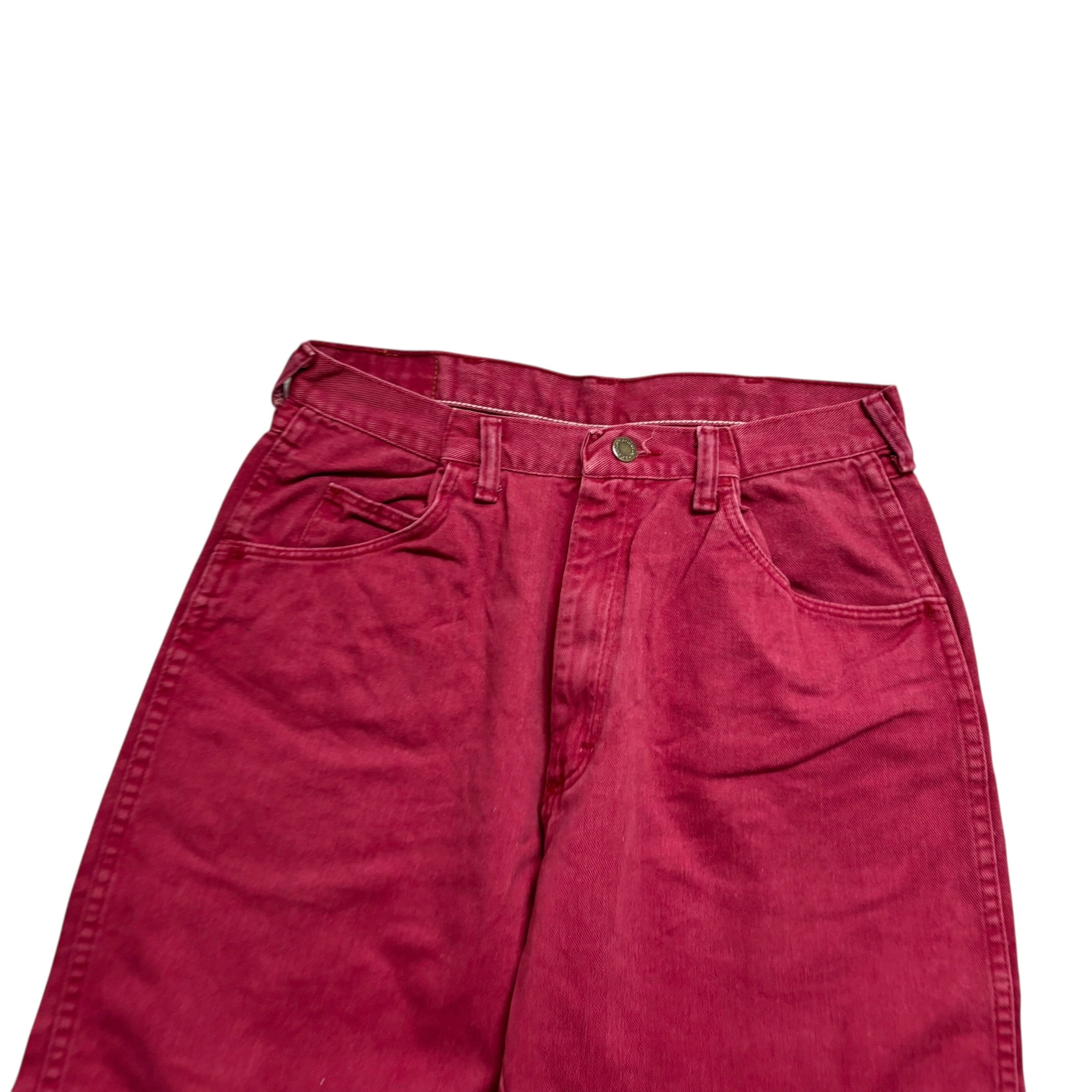 Wrangler Jorts W30 Mens Denim Shorts Red Regular Fit Vintage USA Made (E)