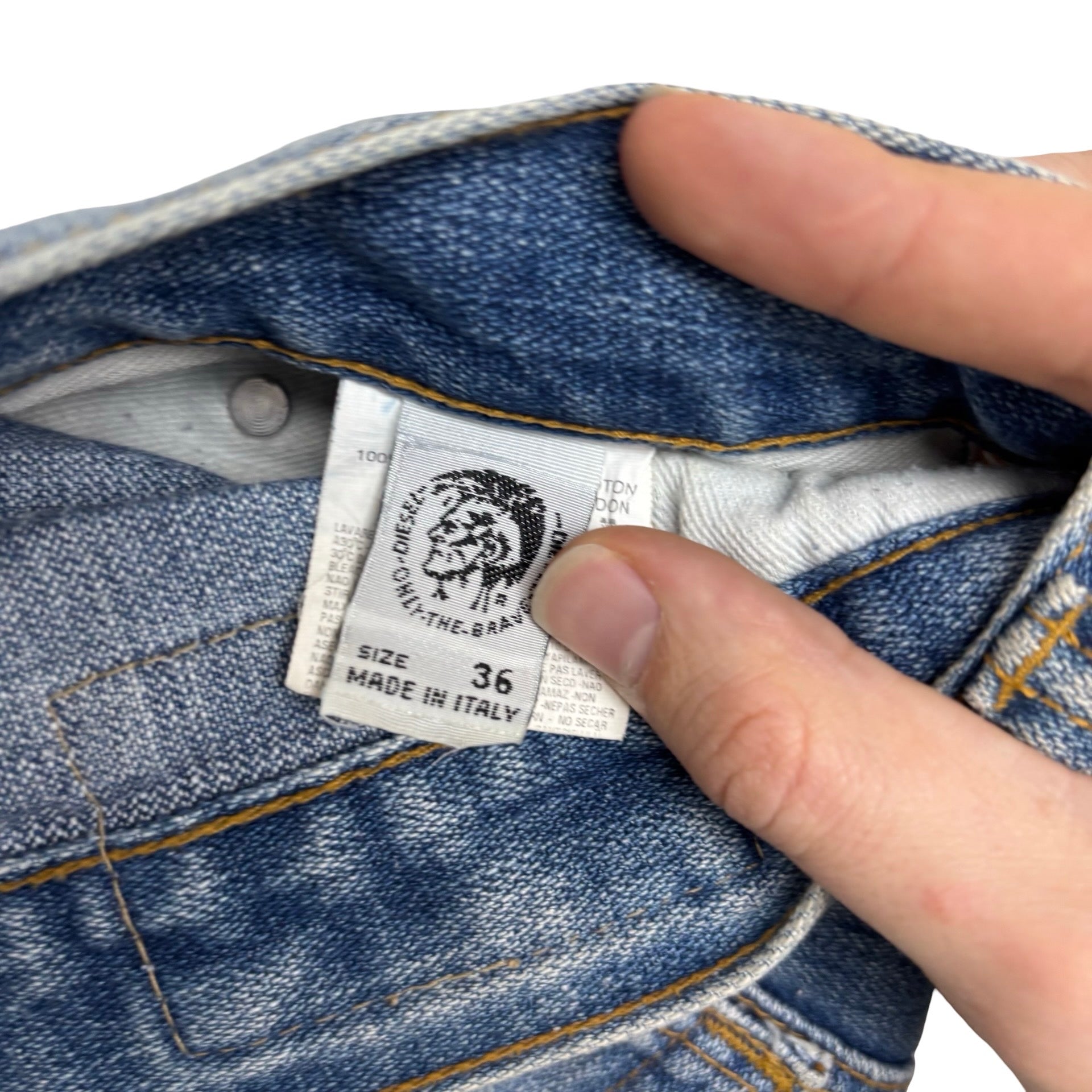 Diesel Roody Jeans W36 L29 Mens Mid Blue Relaxed Baggy Fit Vintage Y2K (E)