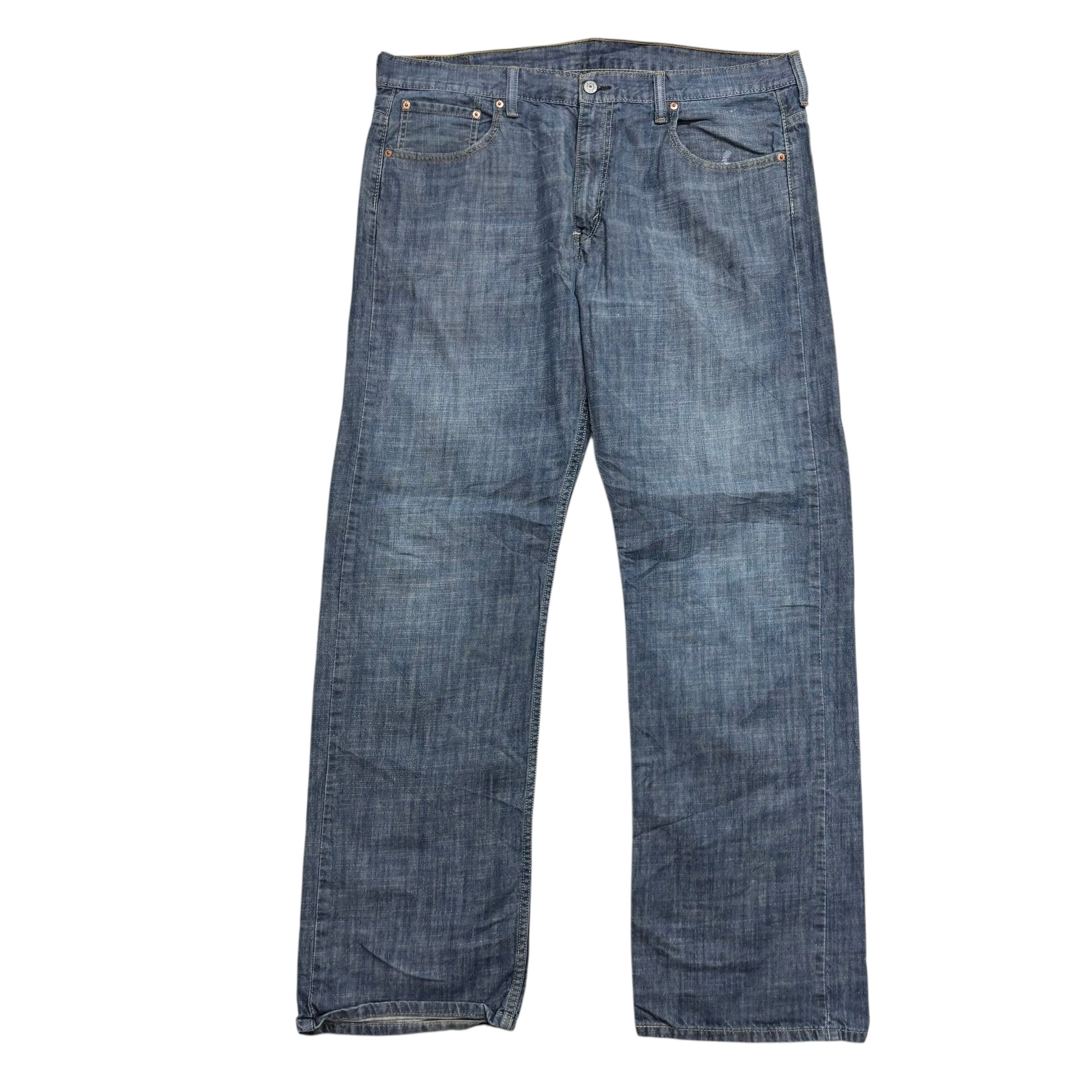 Levis 569 Jeans W38 L34 Mens Silver Blue Baggy Relaxed Straight Fit Denim