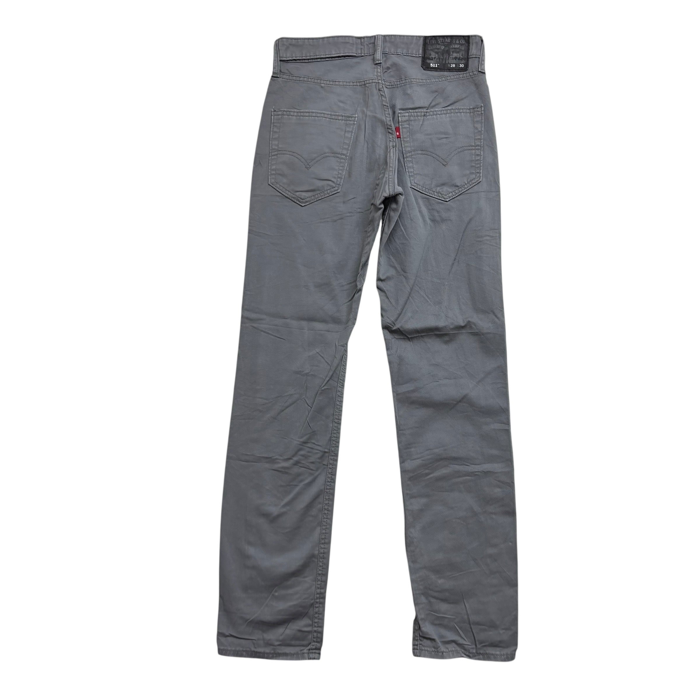 Levis 511 Commuter Trousers W28 L30 Mens Grey Slim Fit Stretch (E)