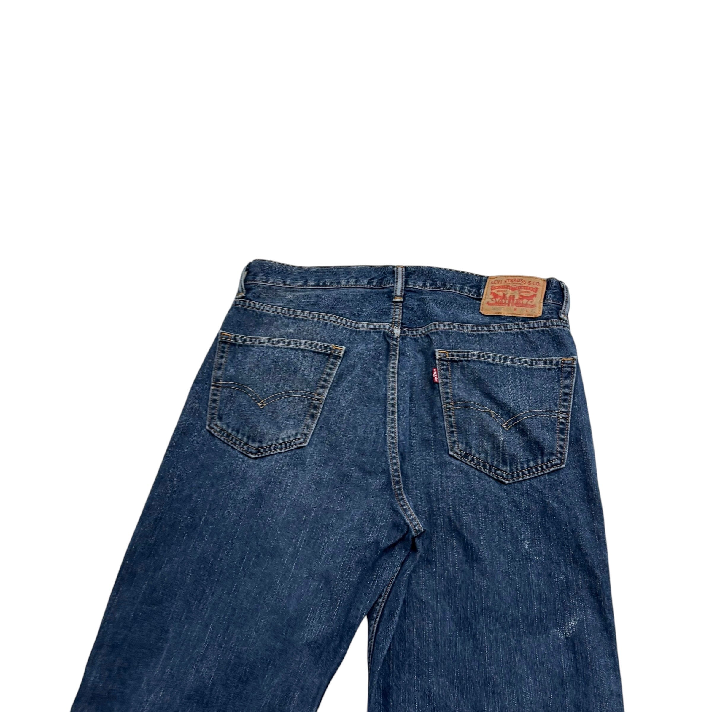 Levis 550 Jeans W36 L32 Mens Dark Blue Relaxed Straight Fit Vintage Denim