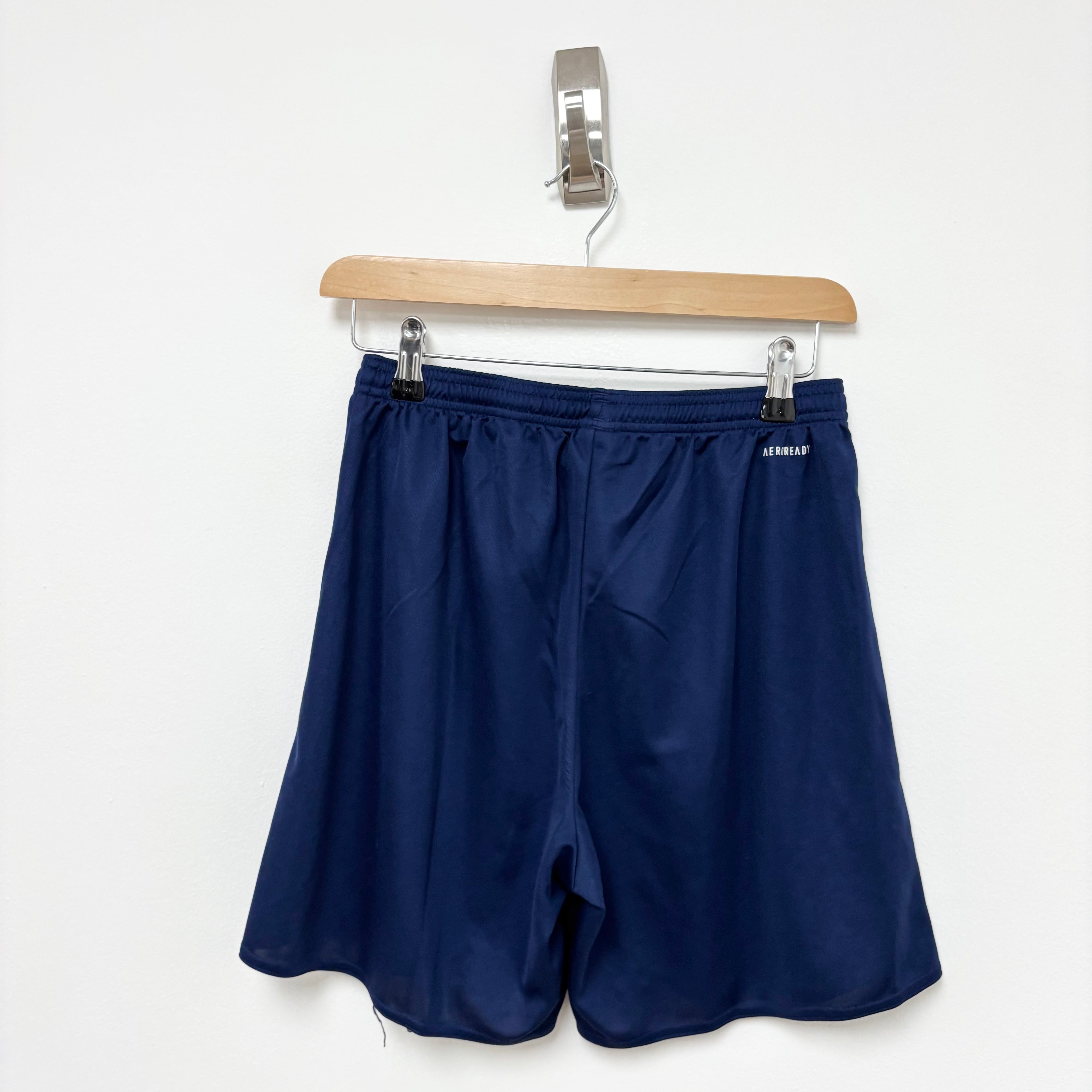 Adidas Shorts Mens Medium Navy Blue Sports Running Gym Athletic (E)
